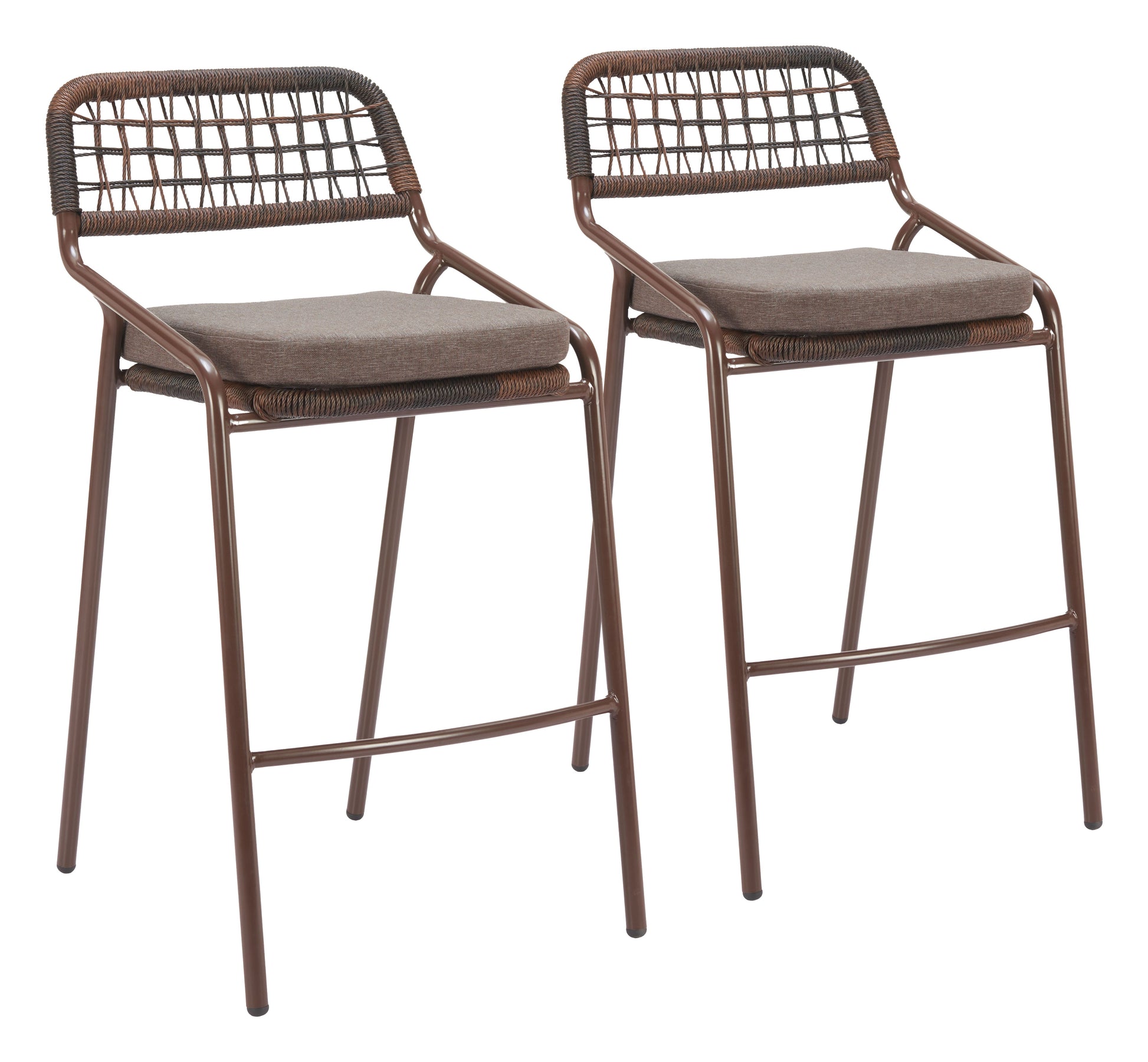 Rio Brown Outdoor Barstool (Set of 2) - Ornate Home