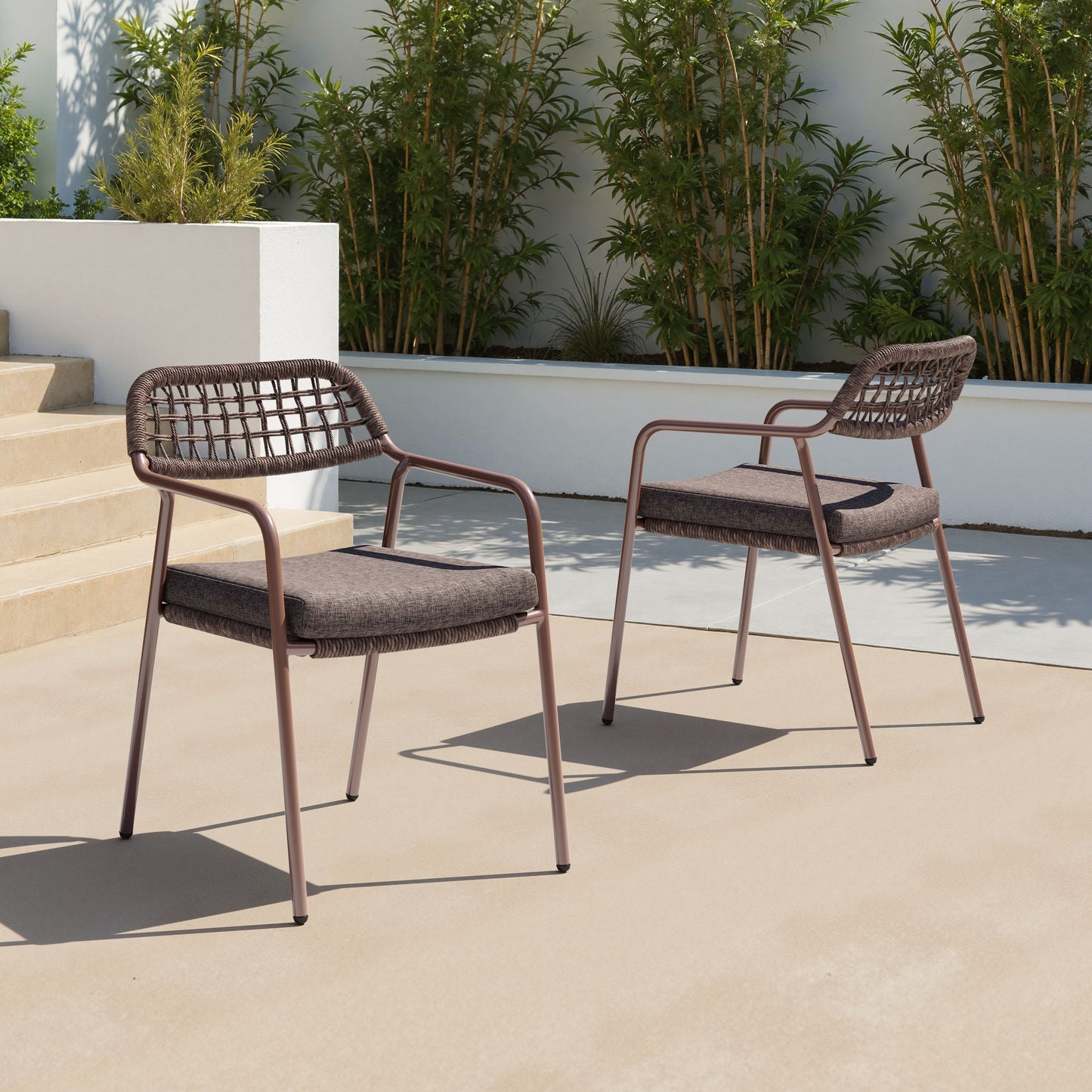 Rio Brown Outdoor Dining Chair (Set of 2) - Ornate Home