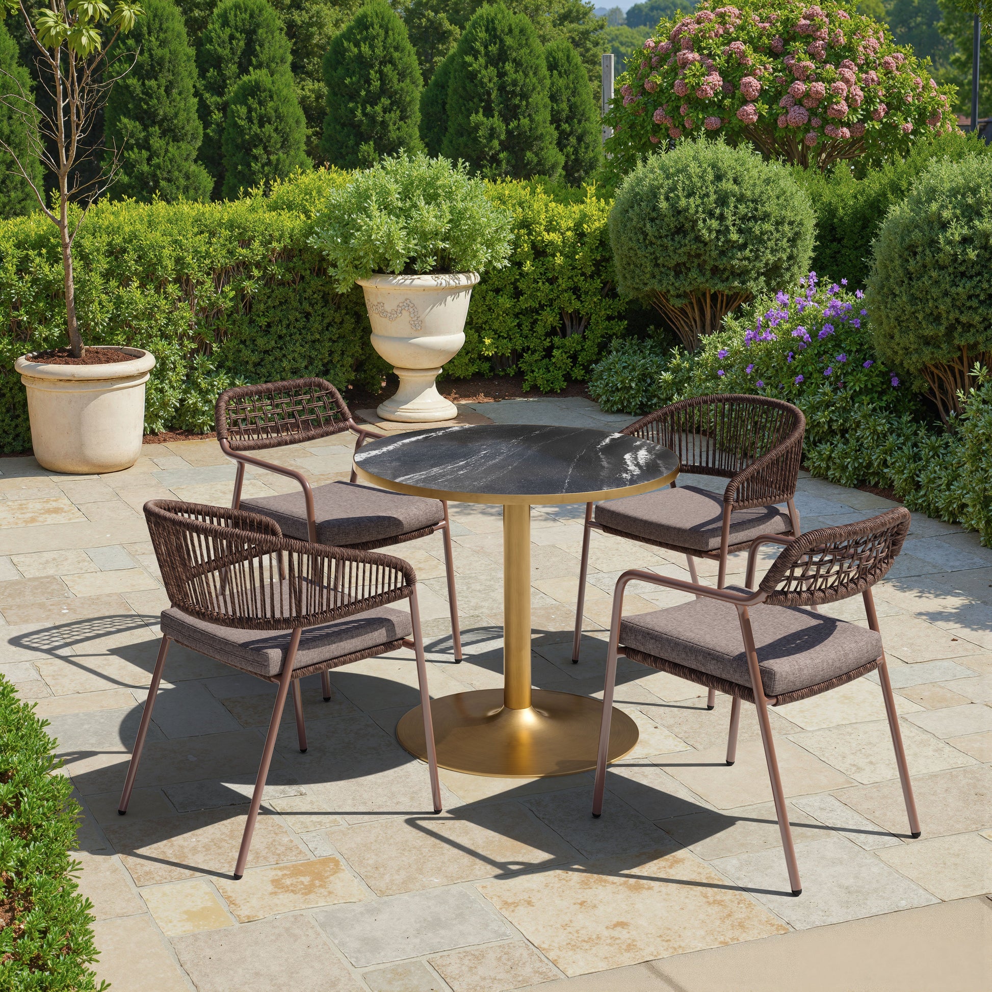 Rio Brown Outdoor Dining Chair (Set of 2) - Ornate Home