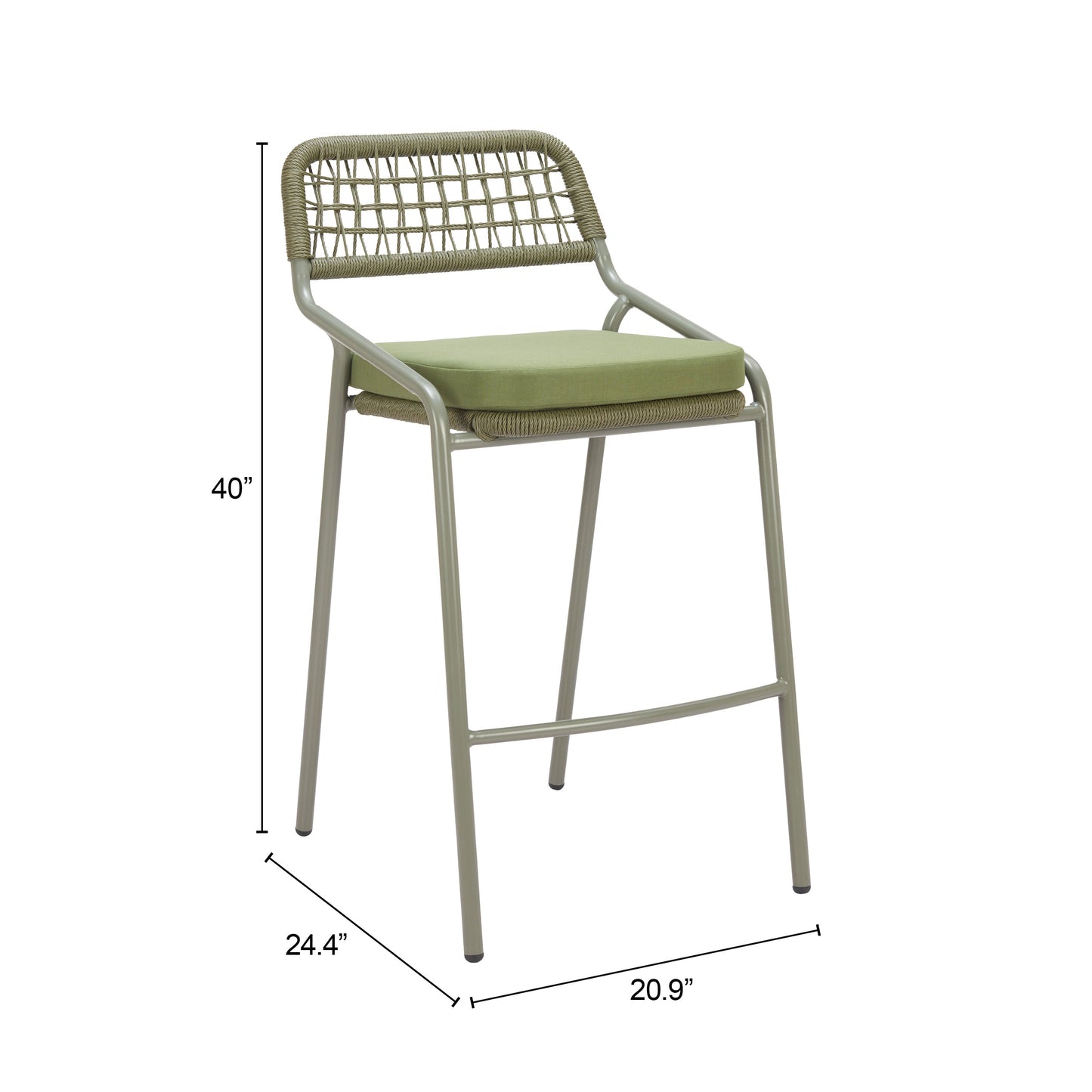 Rio Green Outdoor Barstool (Set of 2) - Ornate Home