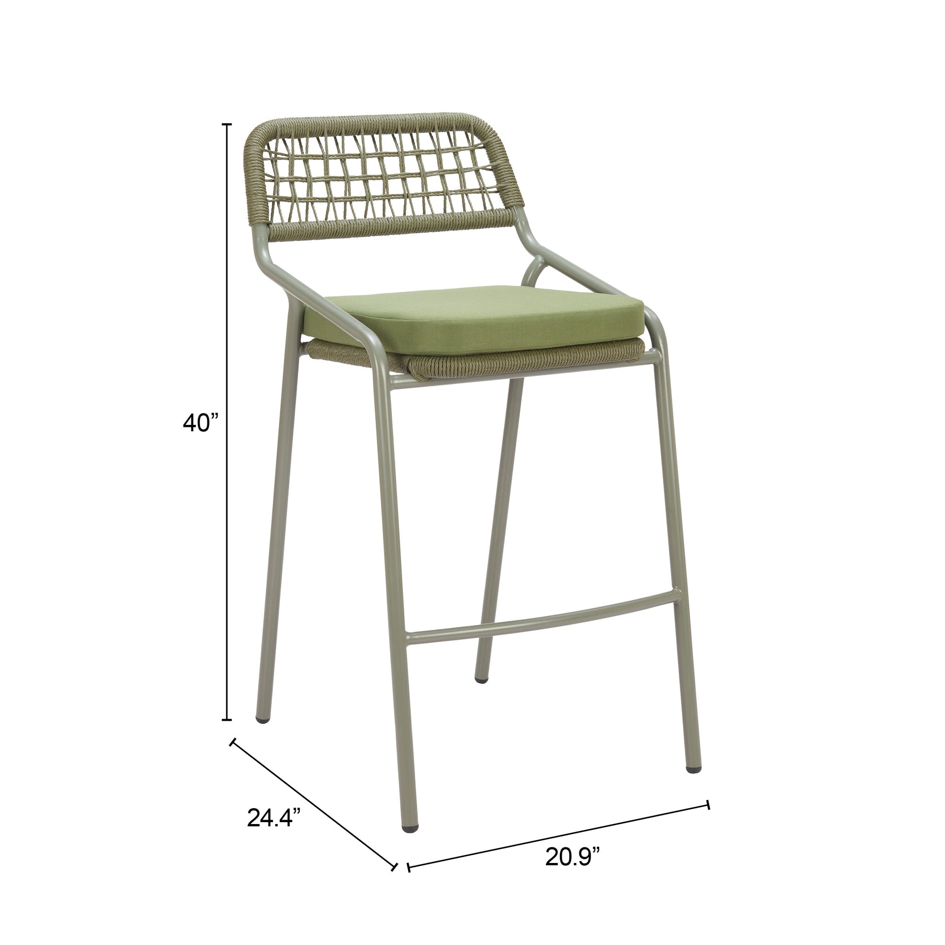 Rio Green Outdoor Barstool (Set of 2) - Ornate Home