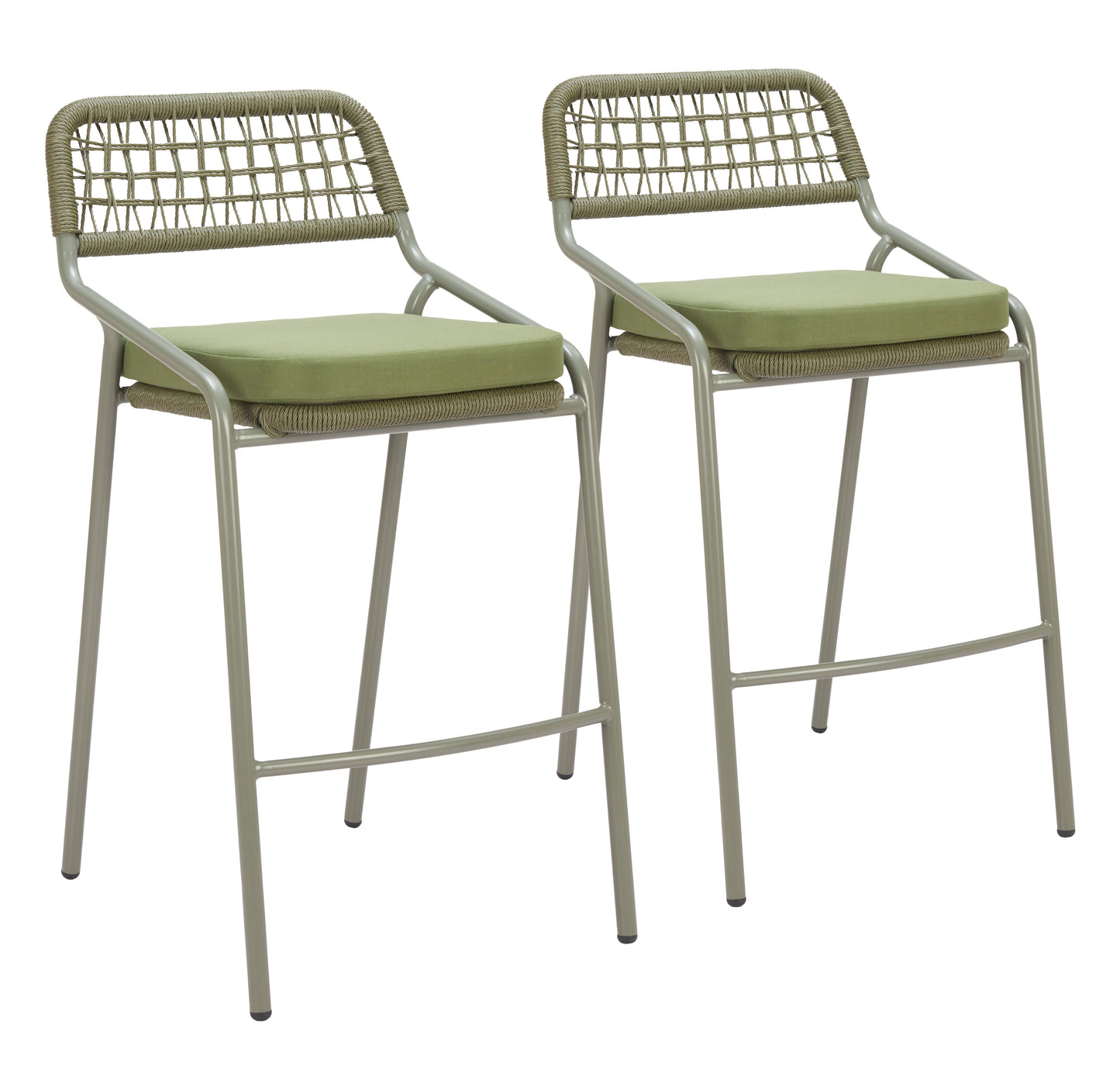 Rio Green Outdoor Barstool (Set of 2) - Ornate Home
