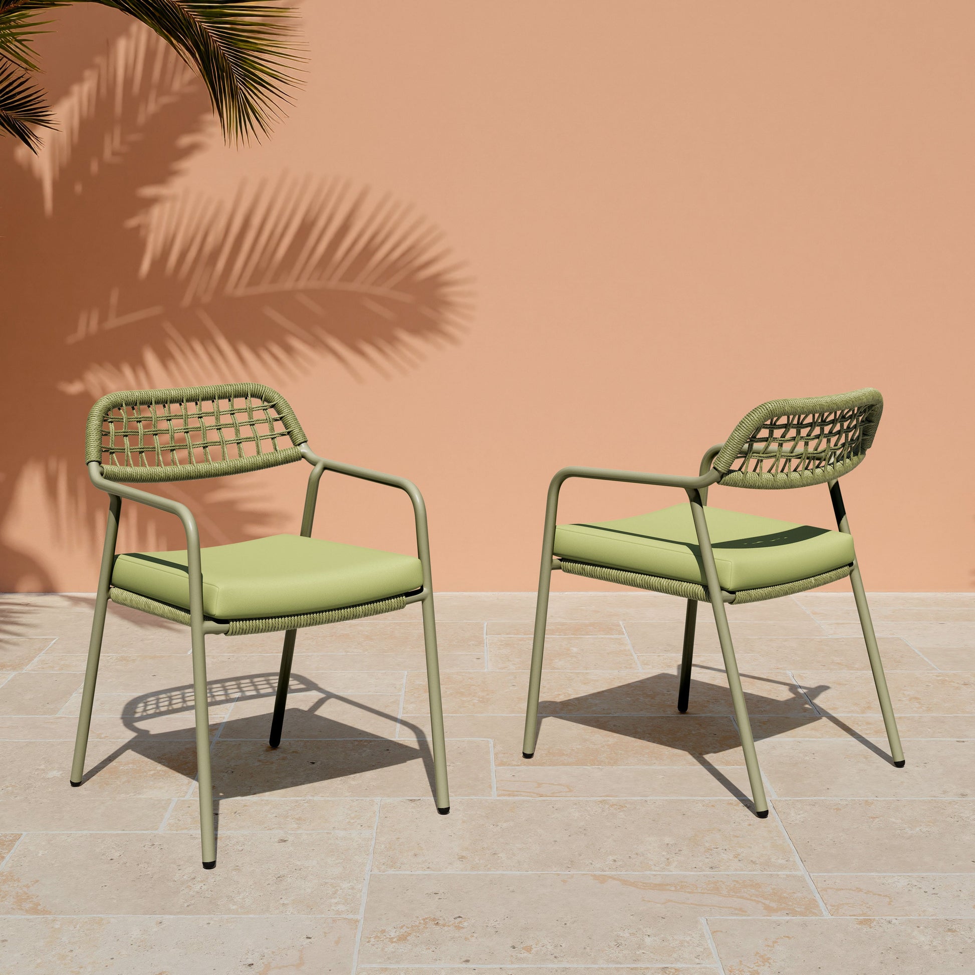 Rio Green Outdoor Dining Chair (Set of 2) - Ornate Home