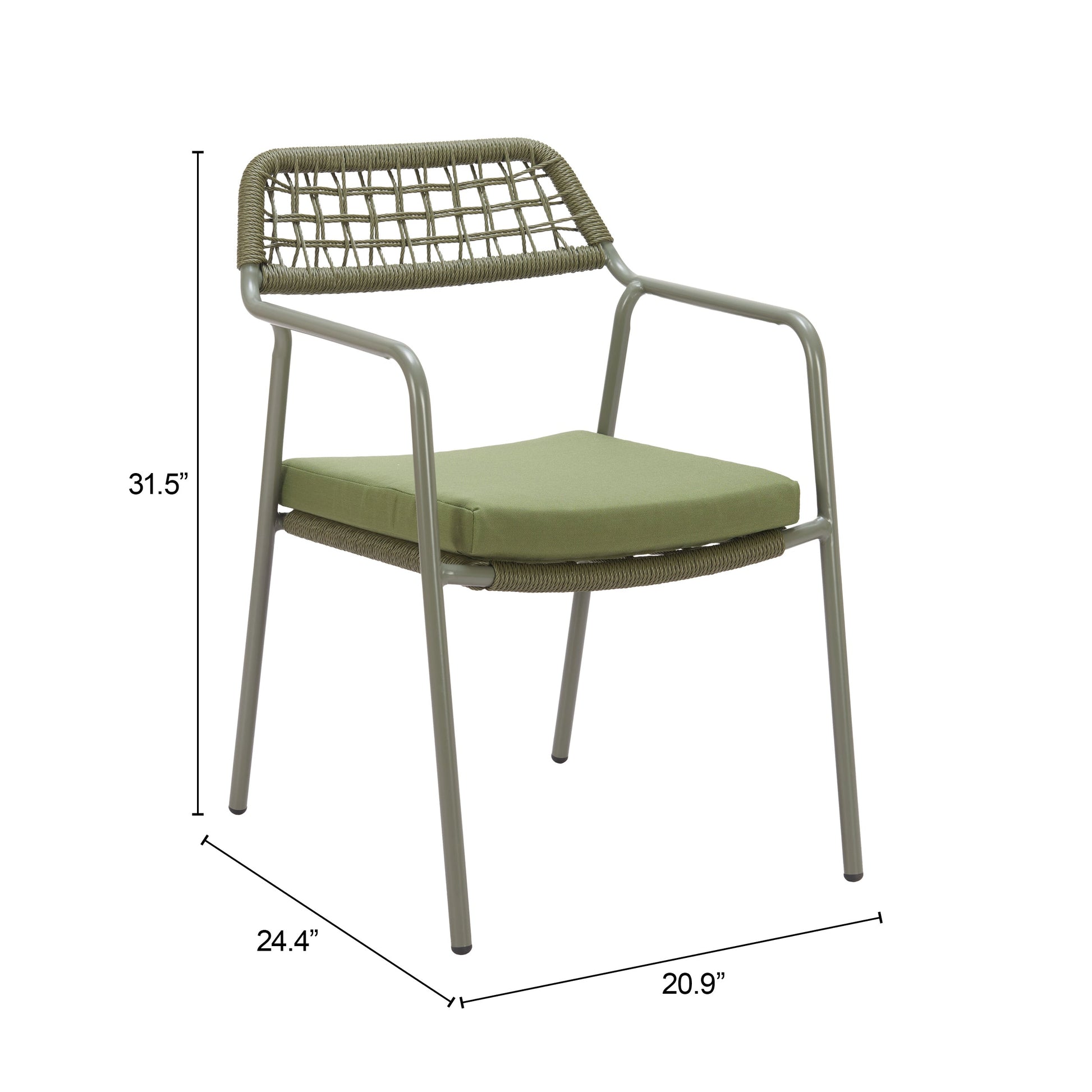 Rio Green Outdoor Dining Chair (Set of 2) - Ornate Home