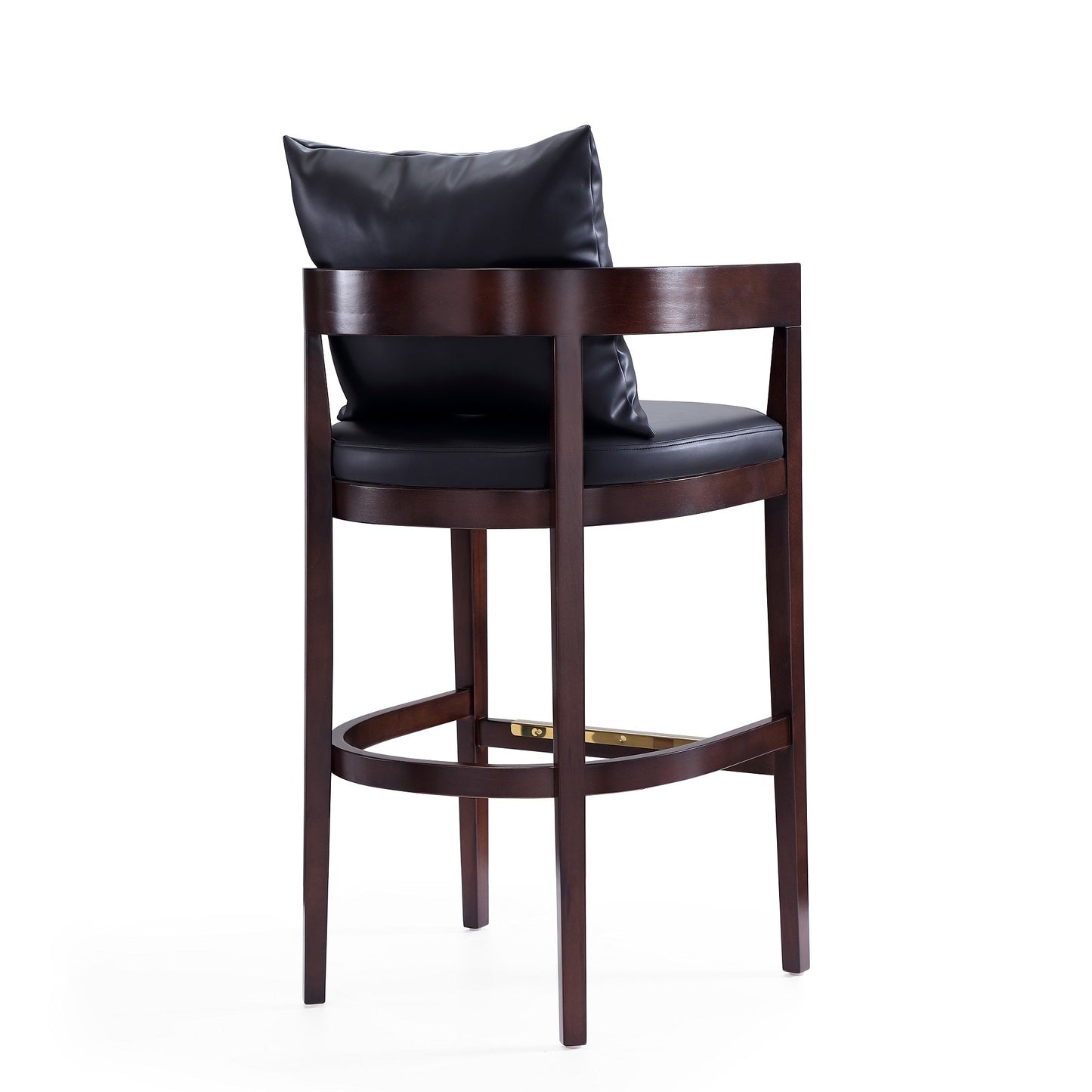 Ritz Barstool in Black and Dark Walnut - Ornate Home