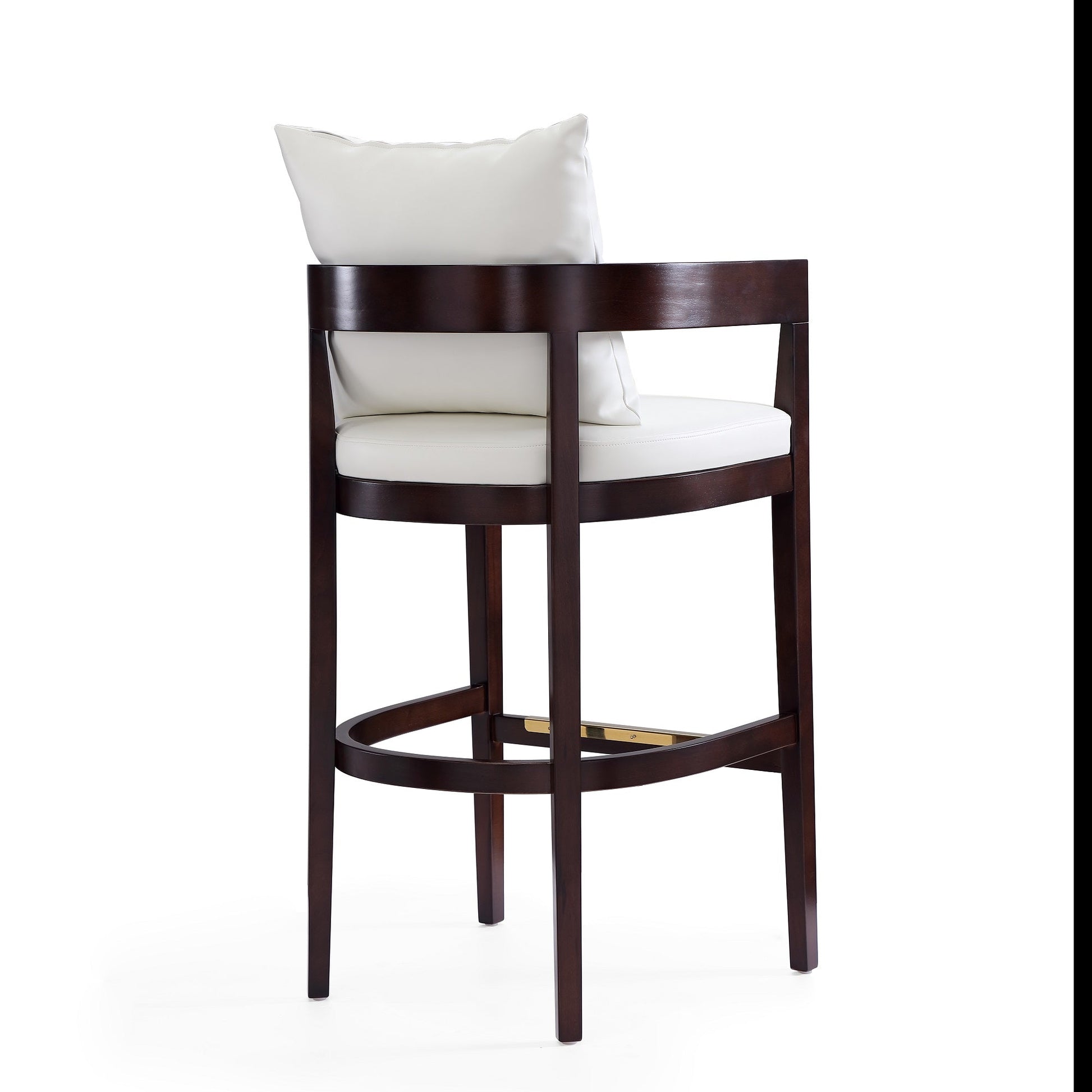 Ritz Barstool in Ivory and Dark Walnut - Ornate Home