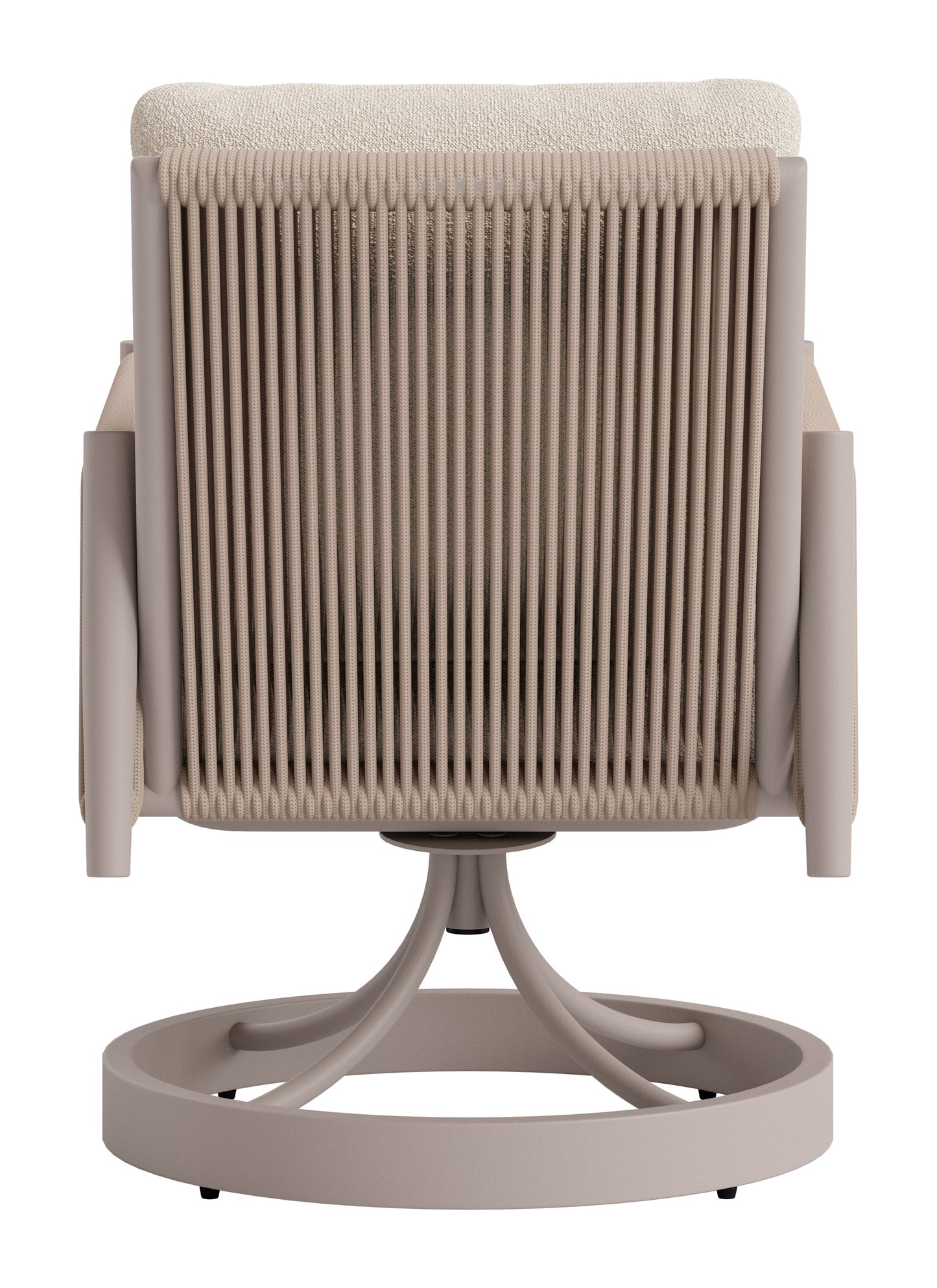 Rivan Beige Outdoor Swivel Dining Chair - Ornate Home