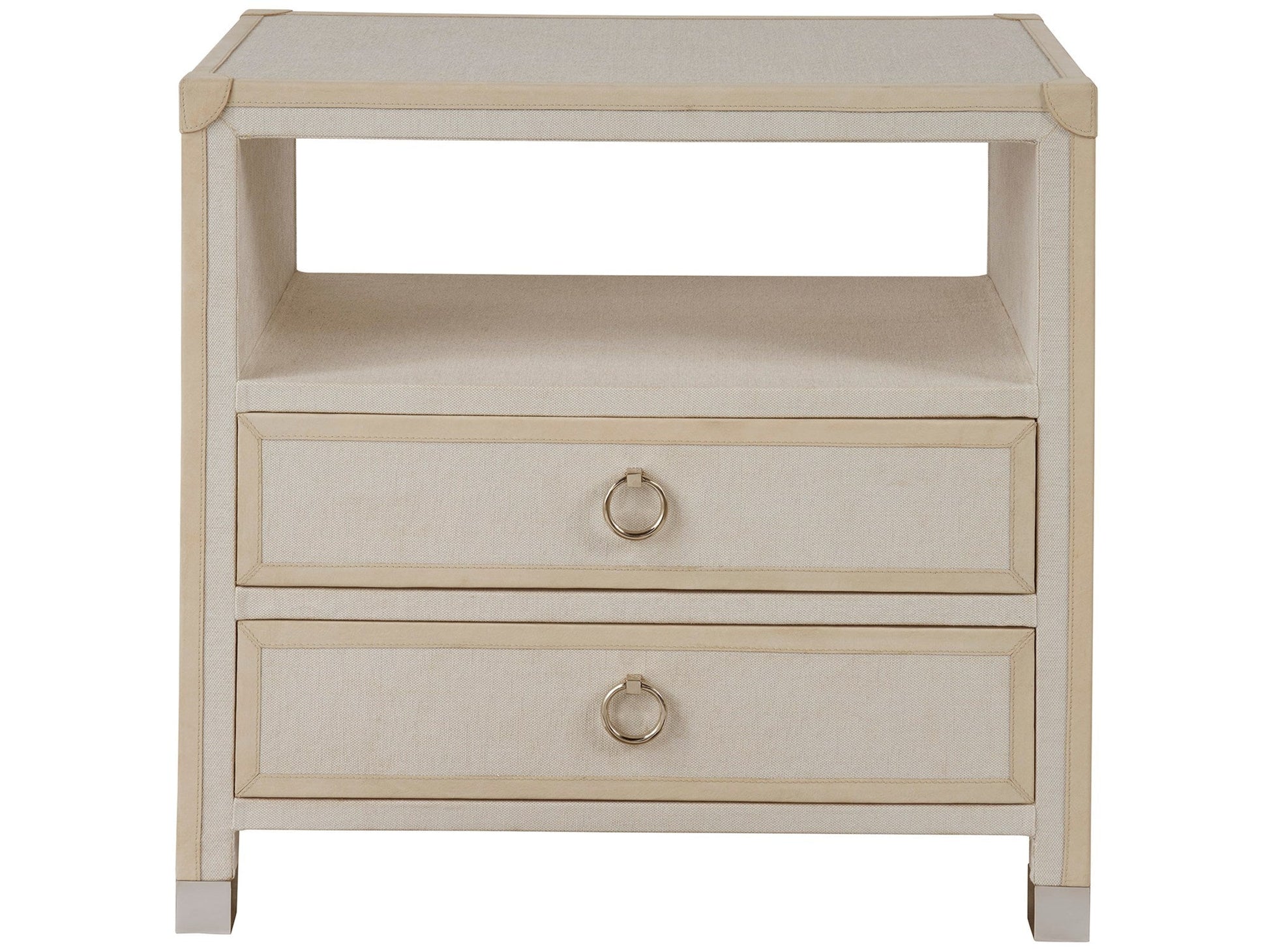 Riven Light Gray Nightstand - Ornate Home