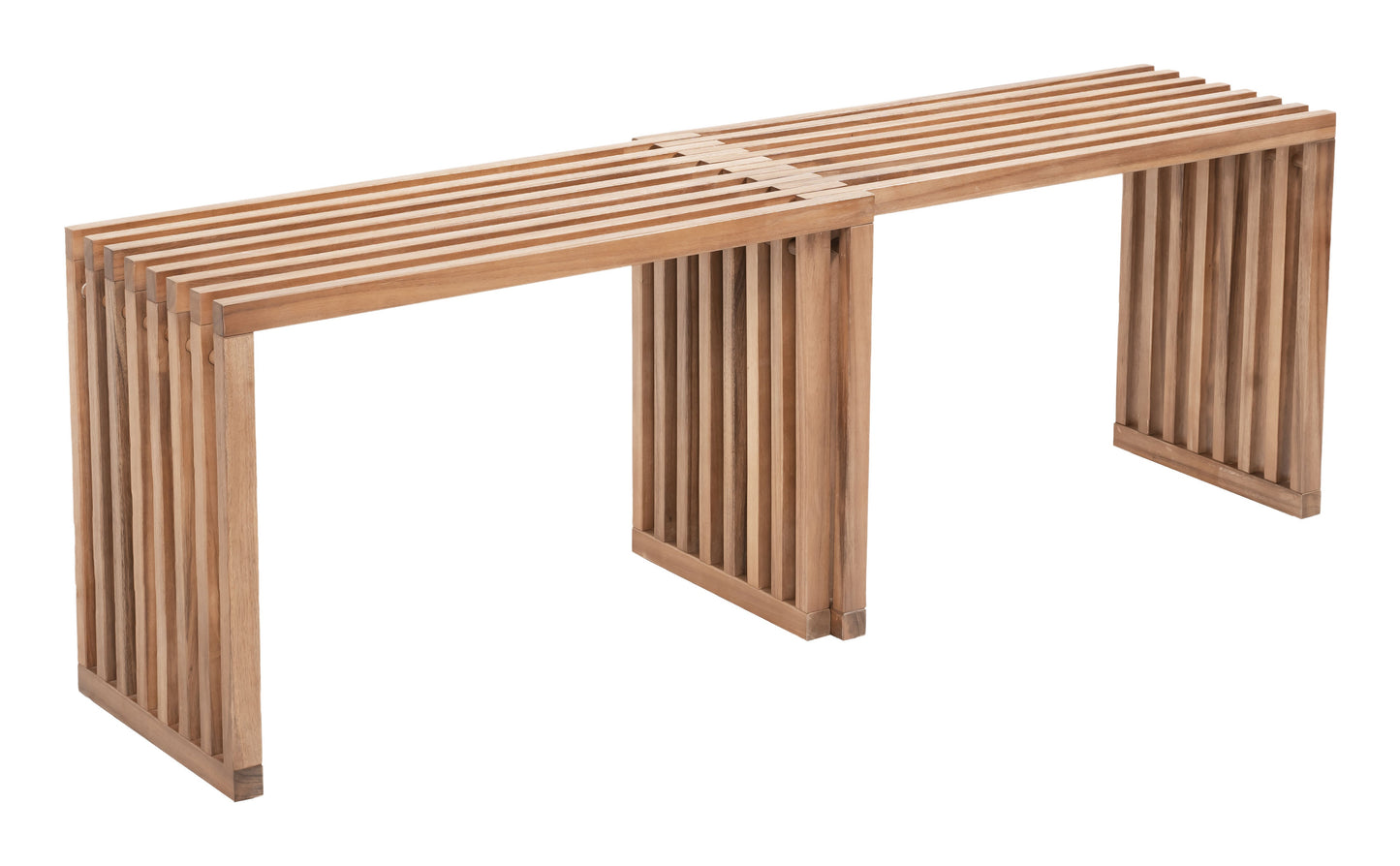 Riviera Natural Outdoor Extendable Bench (Set of 2) - Ornate Home