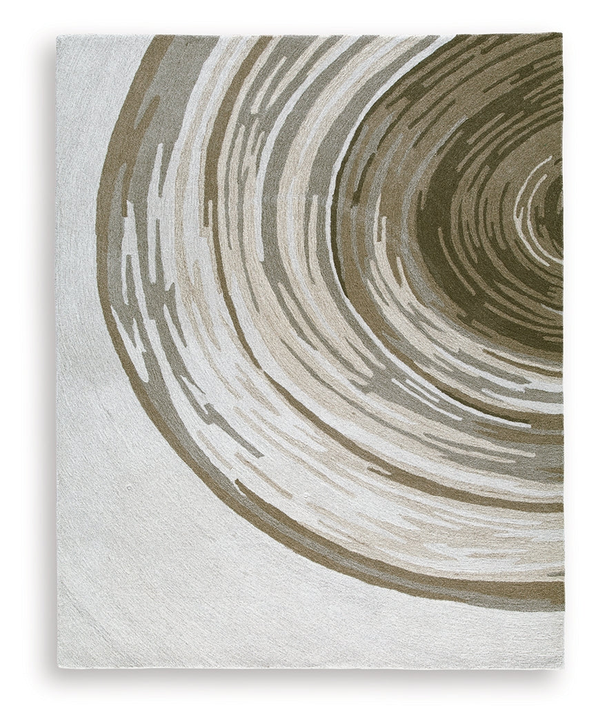 Rizwana Ivory/Brown/Gray Large Rug- Viva Furn