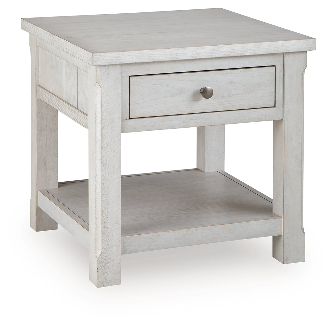 Robbinsdale Antique White End Table- Viva Furn