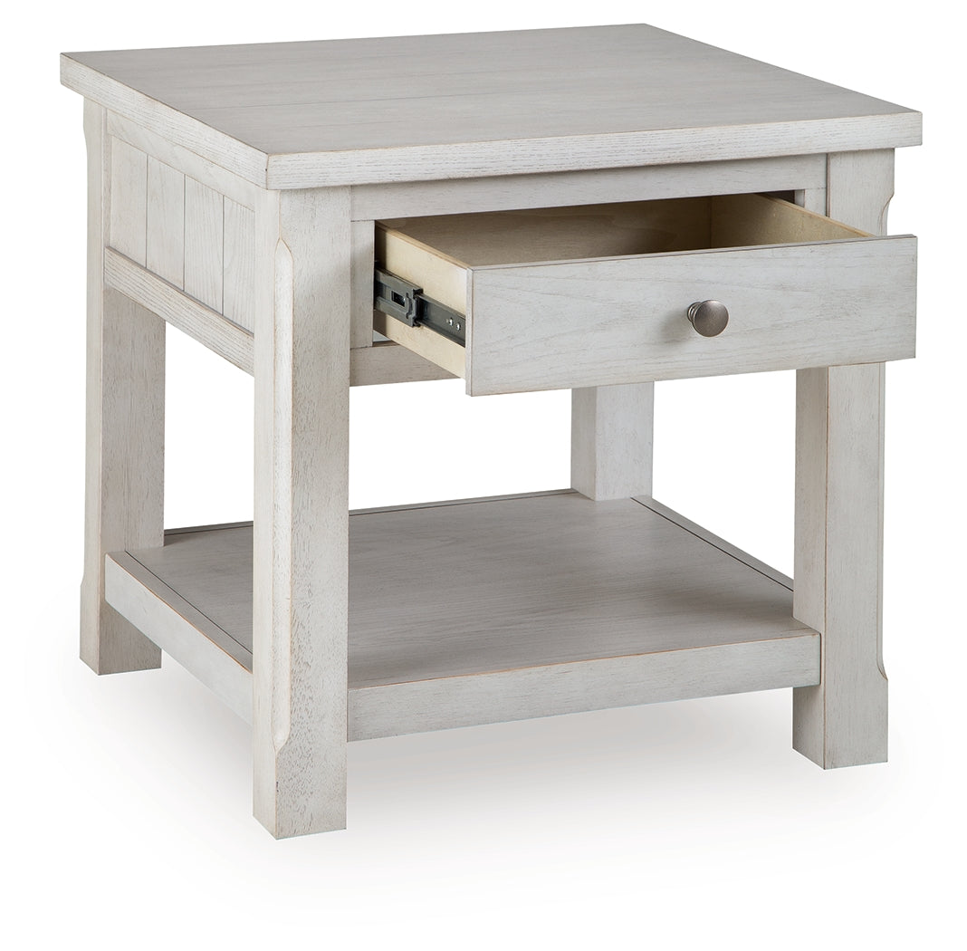 Robbinsdale Antique White End Table- Viva Furn