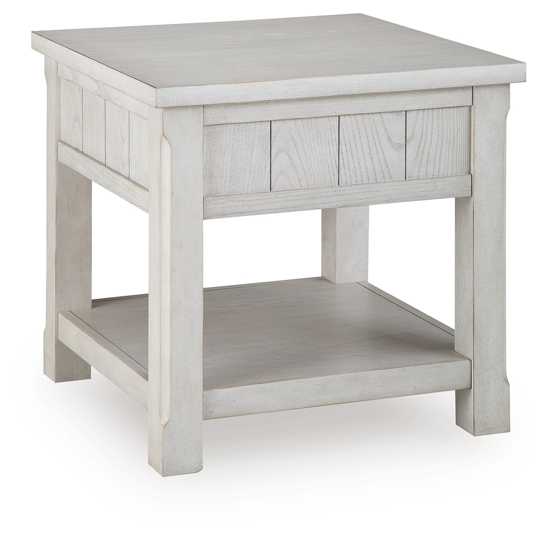 Robbinsdale Antique White End Table- Viva Furn