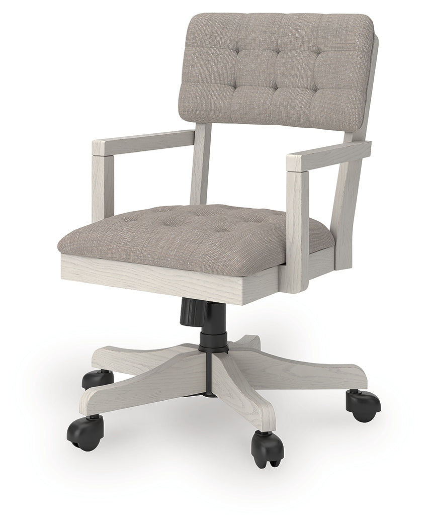 Robbinsdale Antique White Home Office Desk Chair (1/CN)- Viva Furn