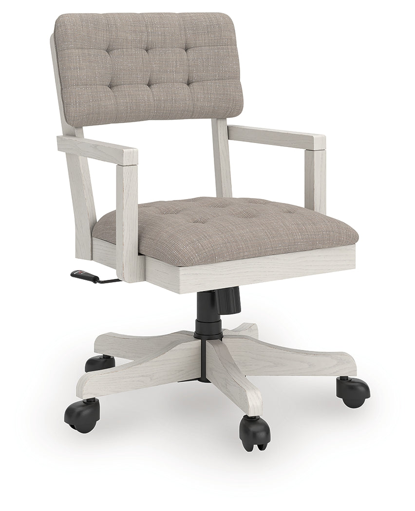 Robbinsdale Antique White Home Office Desk Chair (1/CN)- Viva Furn