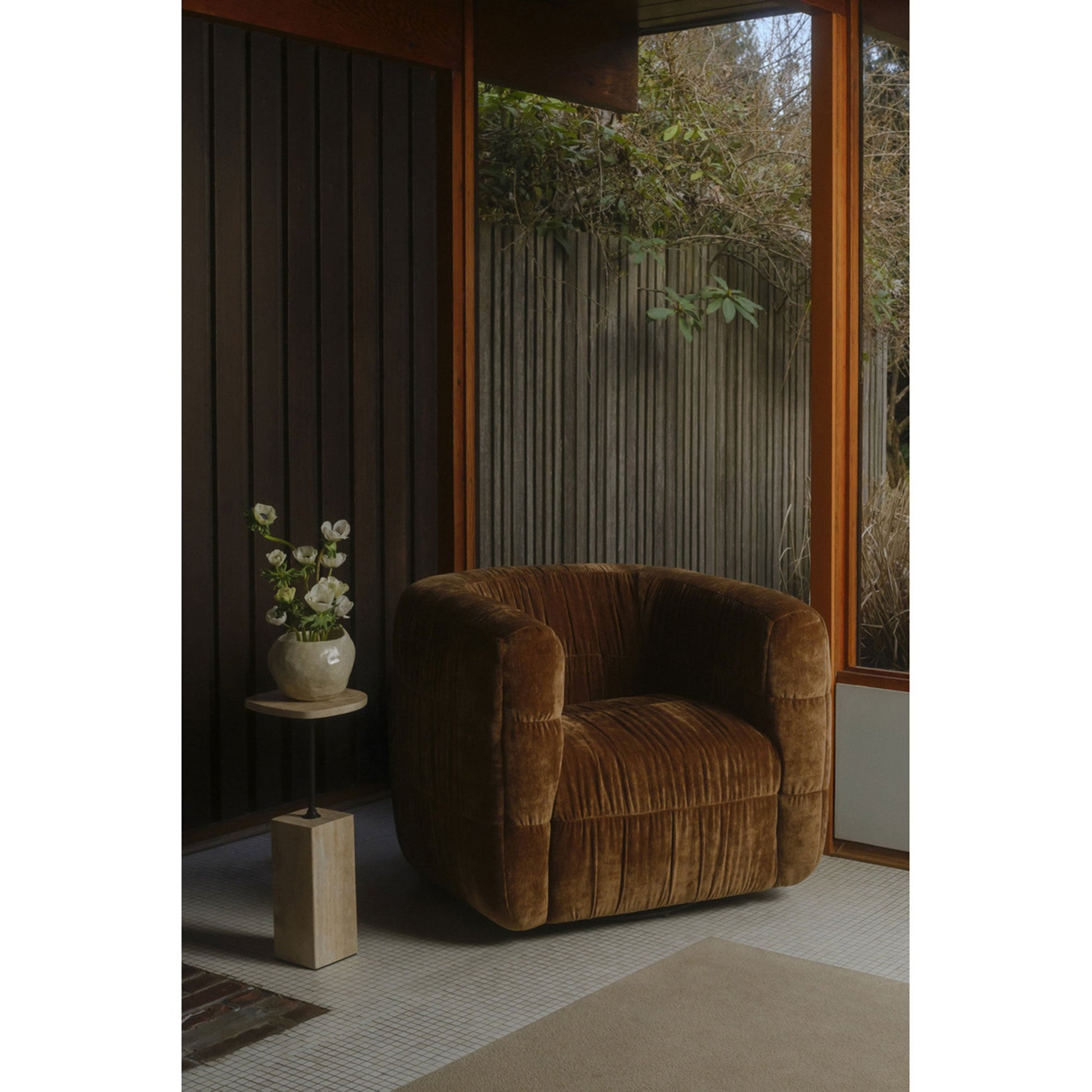 Robson Toffee Swivel Chair - Ornate Home