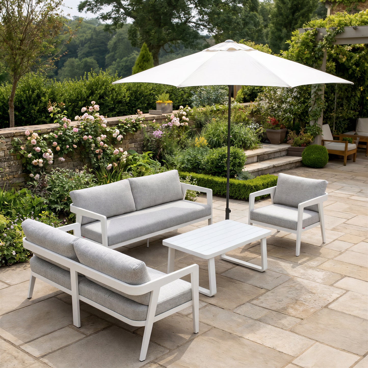 Roccia Gray Outdoor Armchair - Ornate Home