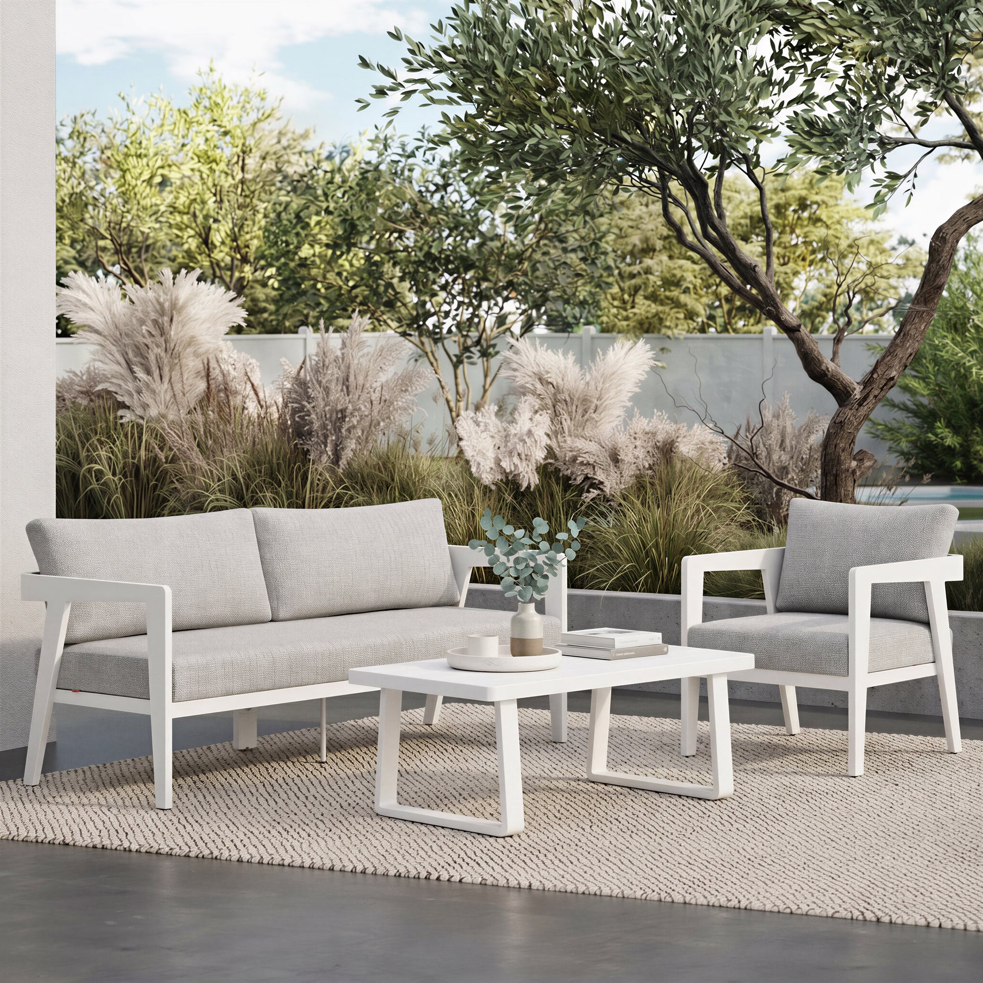 Roccia Gray Outdoor Armchair - Ornate Home