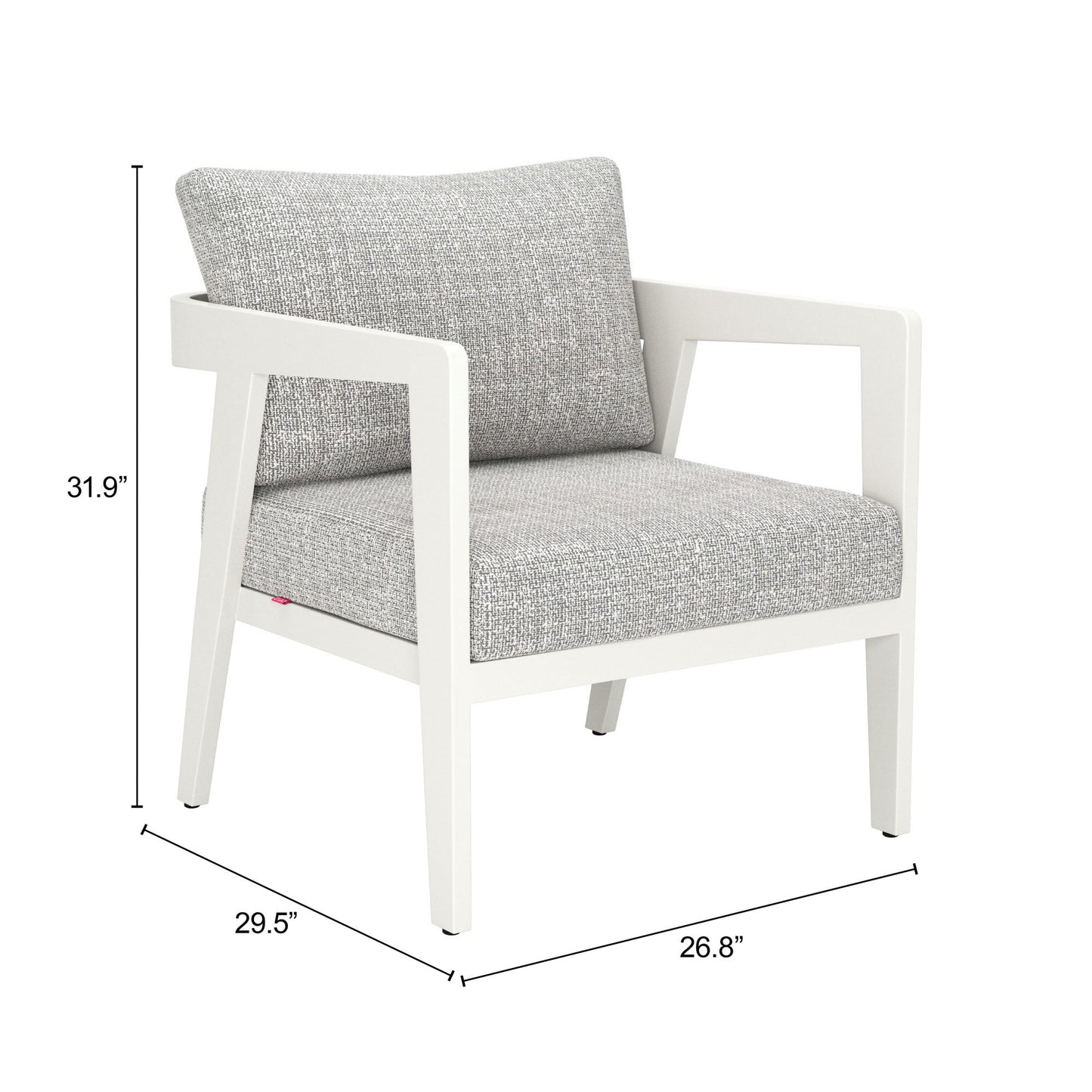 Roccia Gray Outdoor Armchair - Ornate Home