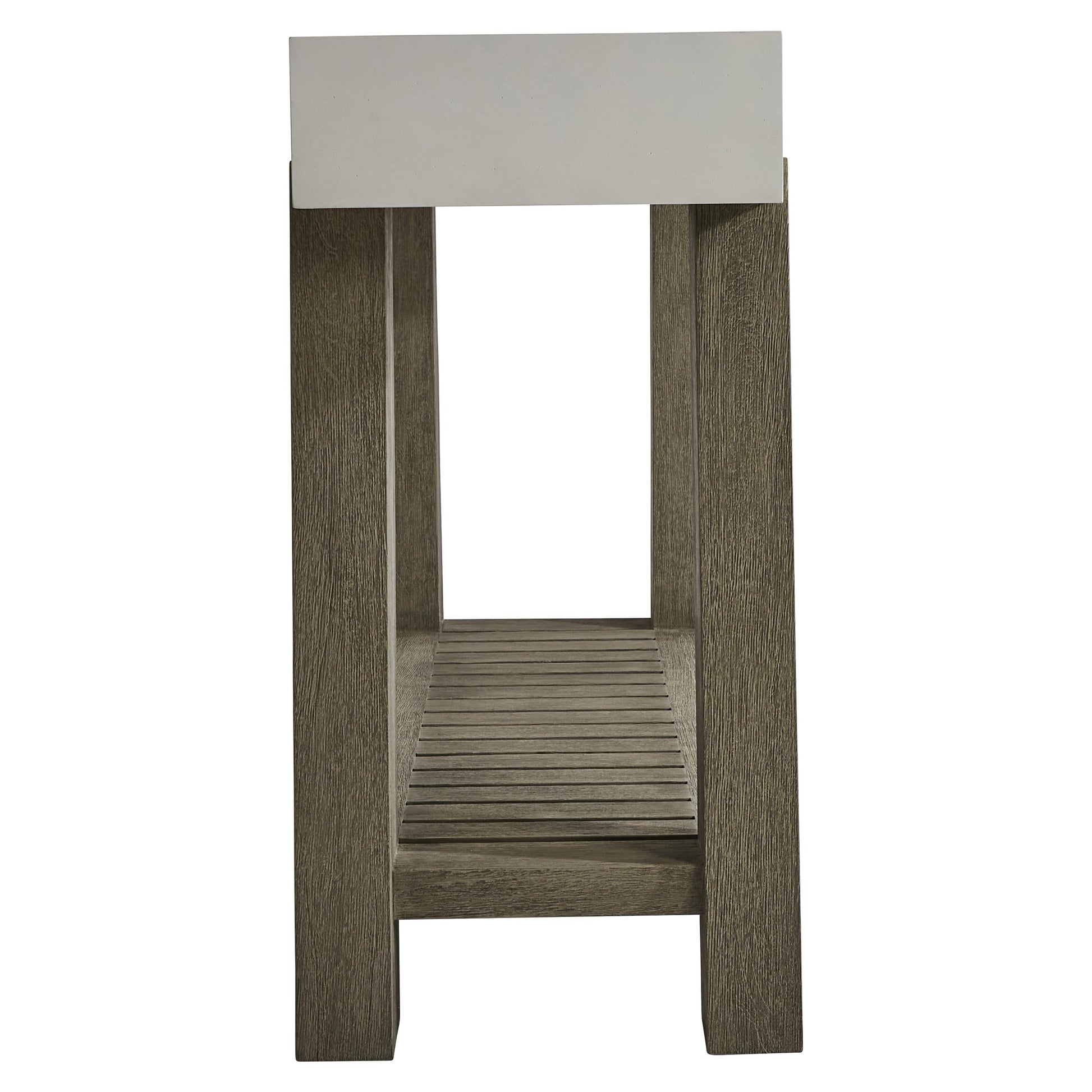 Rochelle Quarry/Weathered Teak Outdoor Console Table - Ornate Home