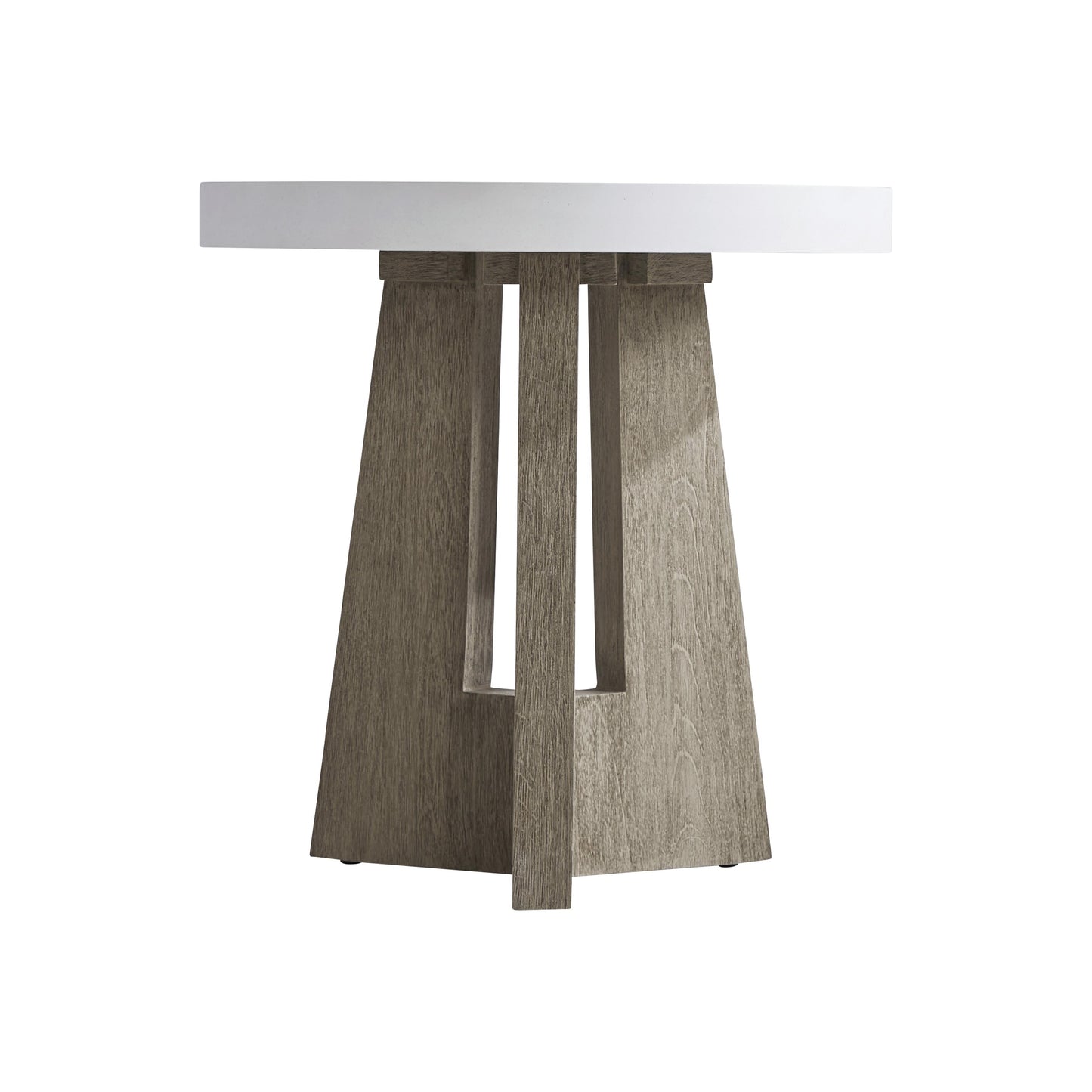 Rochelle Quarry/Weathered Teak Outdoor Side Table - Ornate Home