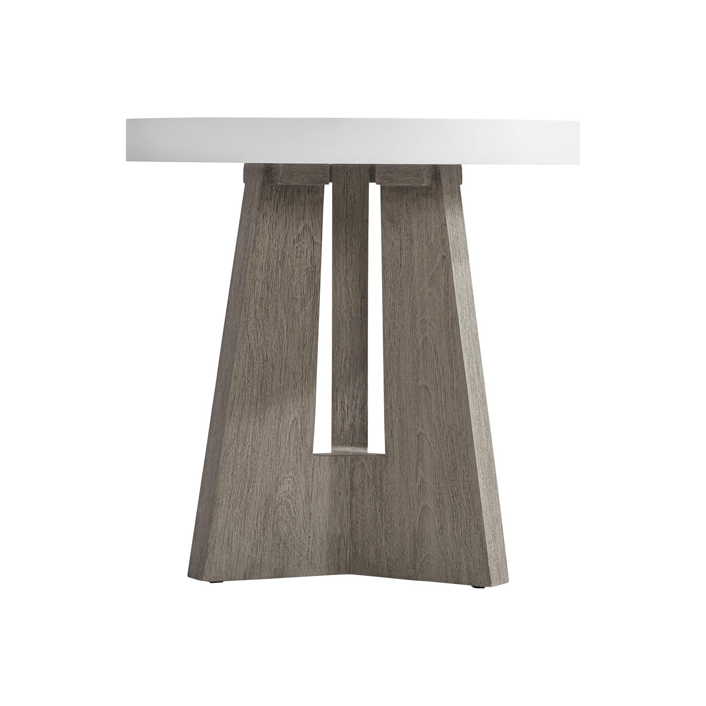 Rochelle Quarry/Weathered Teak Outdoor Side Table - Ornate Home