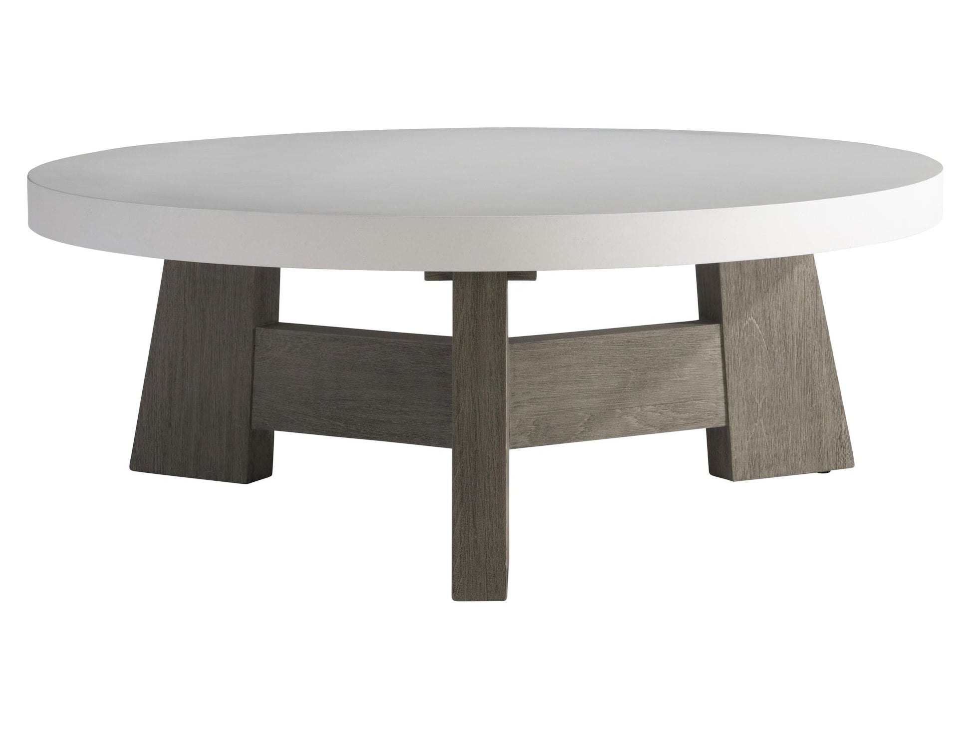 Rochelle Weathered Teak/Quarry Outdoor Cocktail Table - Ornate Home