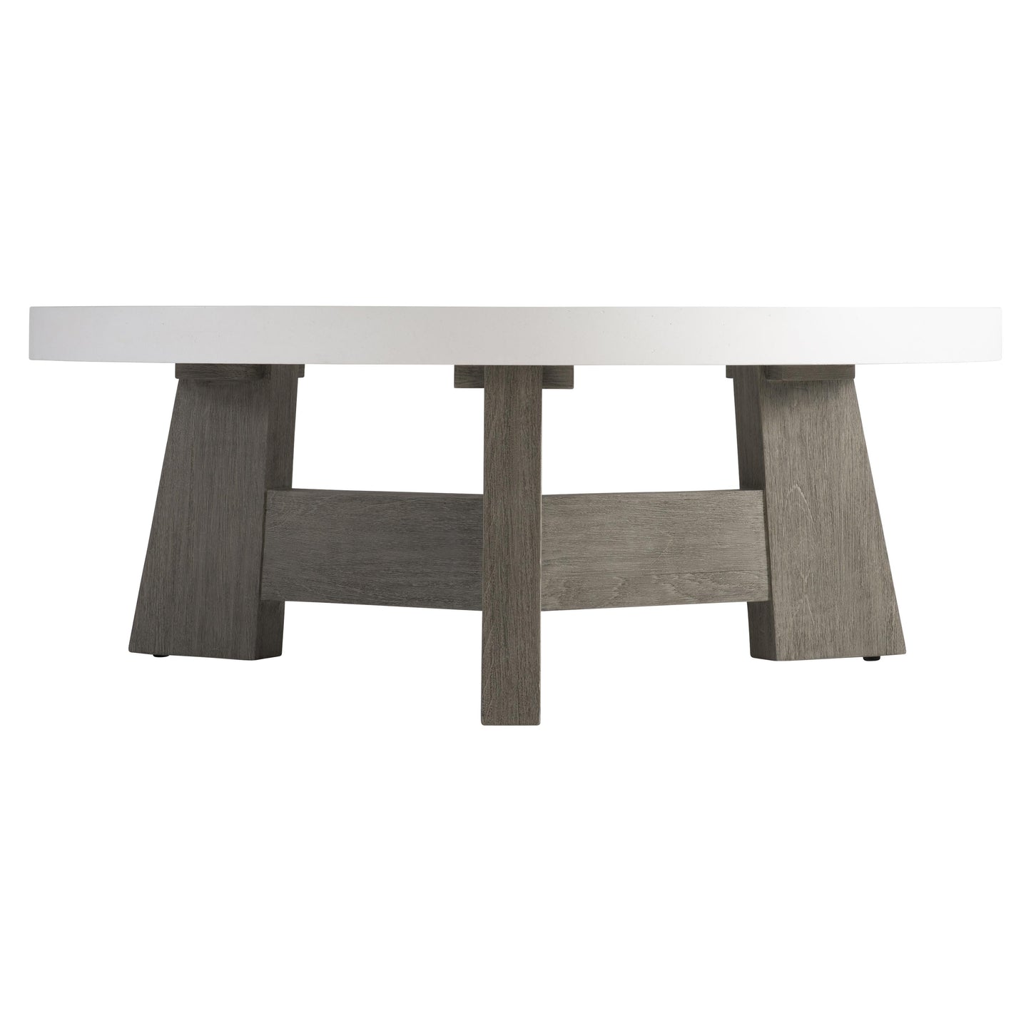 Rochelle Weathered Teak/Quarry Outdoor Cocktail Table - Ornate Home