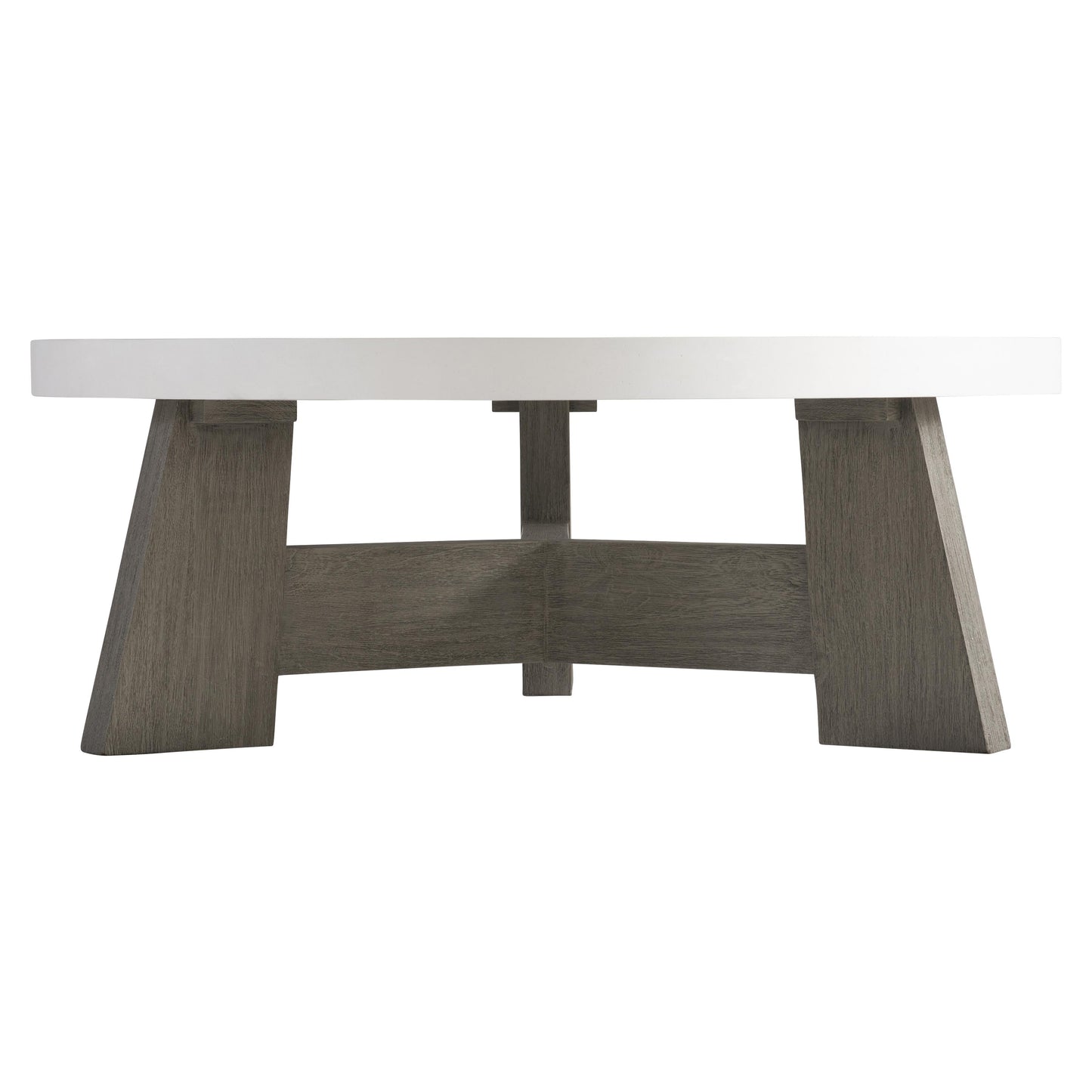 Rochelle Weathered Teak/Quarry Outdoor Cocktail Table - Ornate Home