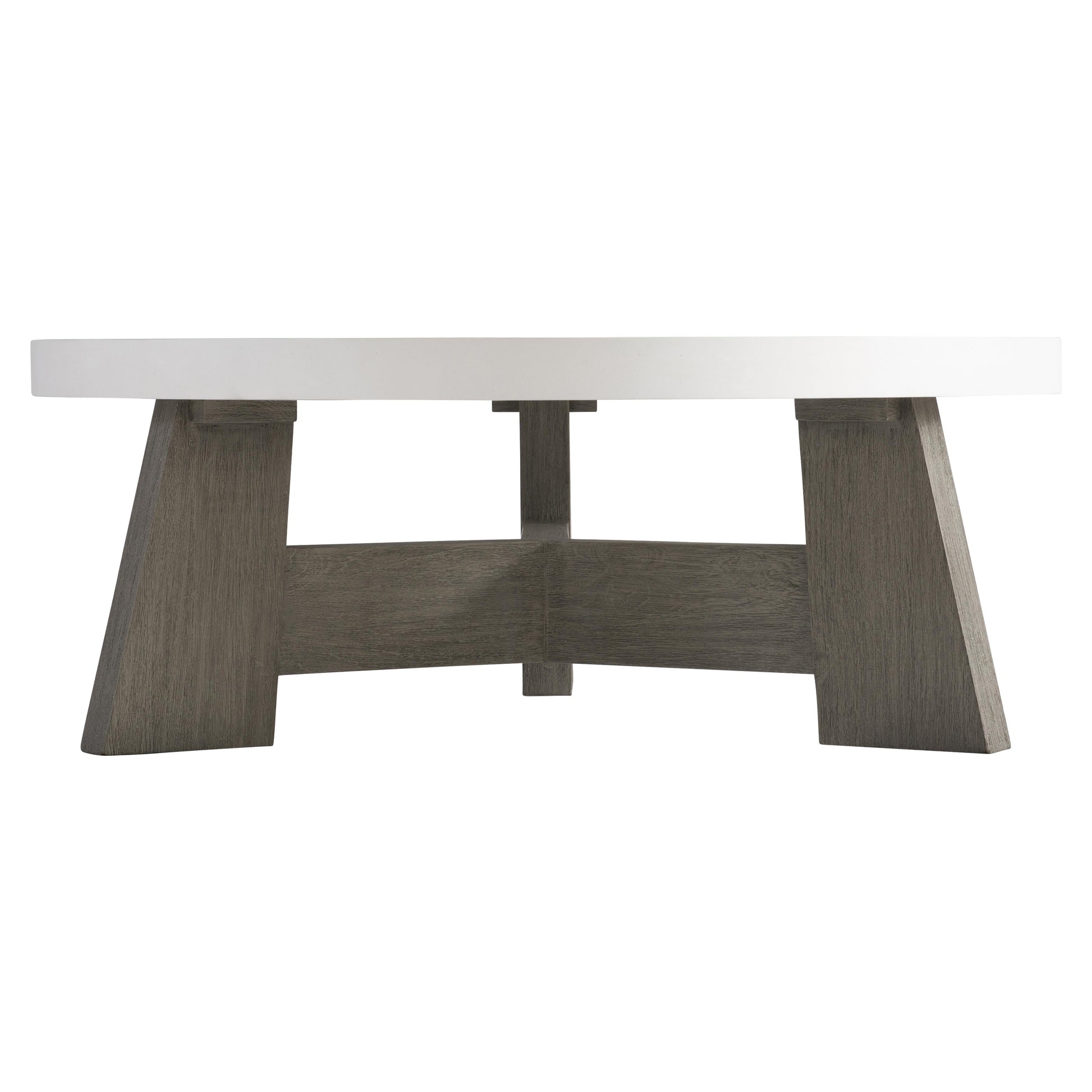 Rochelle Weathered Teak/Quarry Outdoor Cocktail Table - Ornate Home