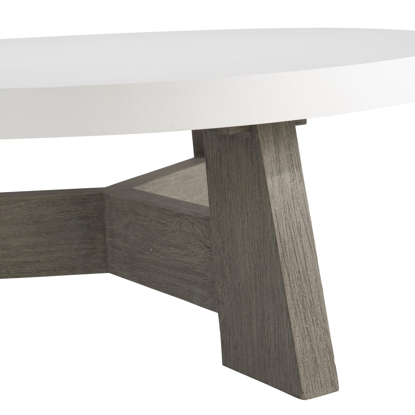Rochelle Weathered Teak/Quarry Outdoor Cocktail Table - Ornate Home