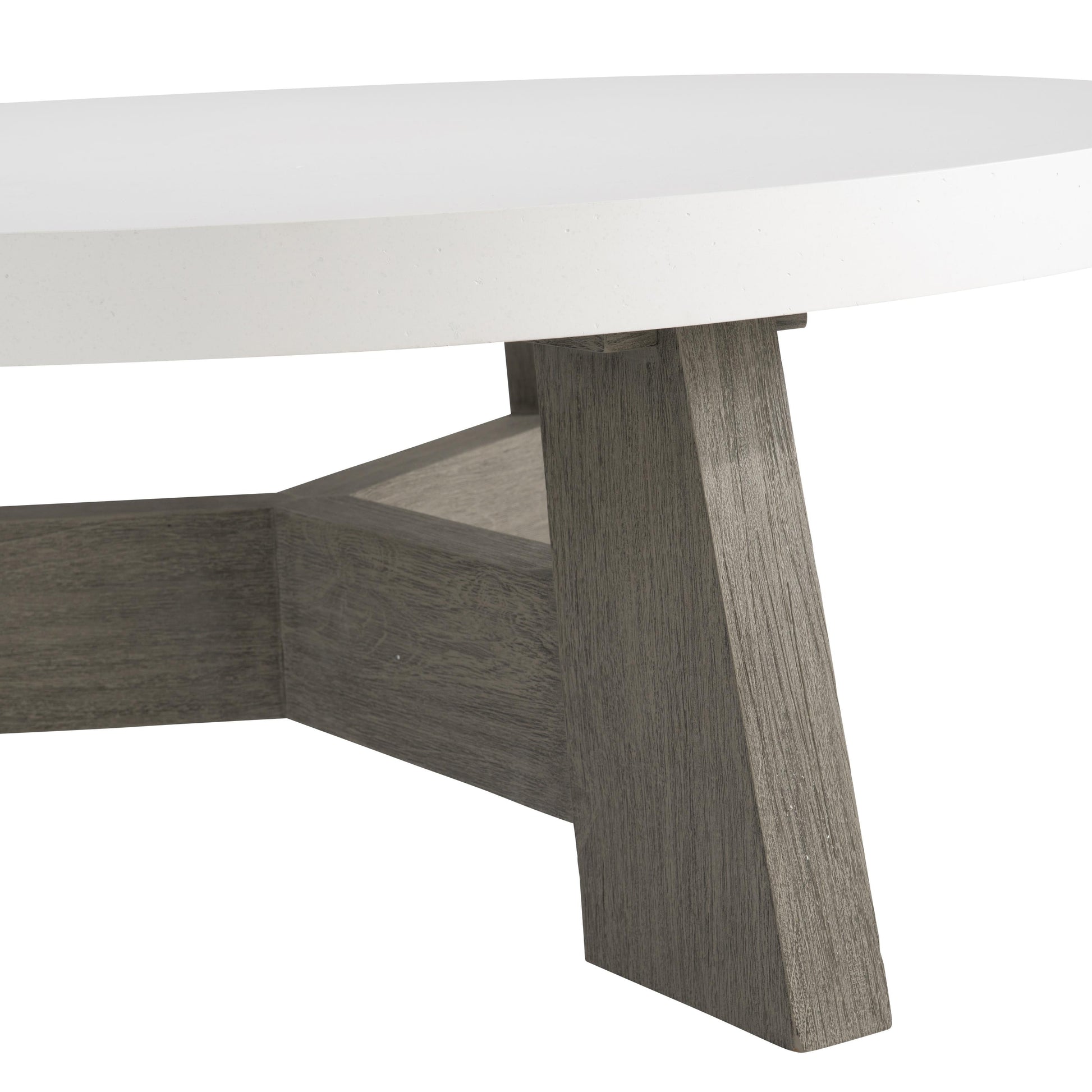 Rochelle Weathered Teak/Quarry Outdoor Cocktail Table - Ornate Home