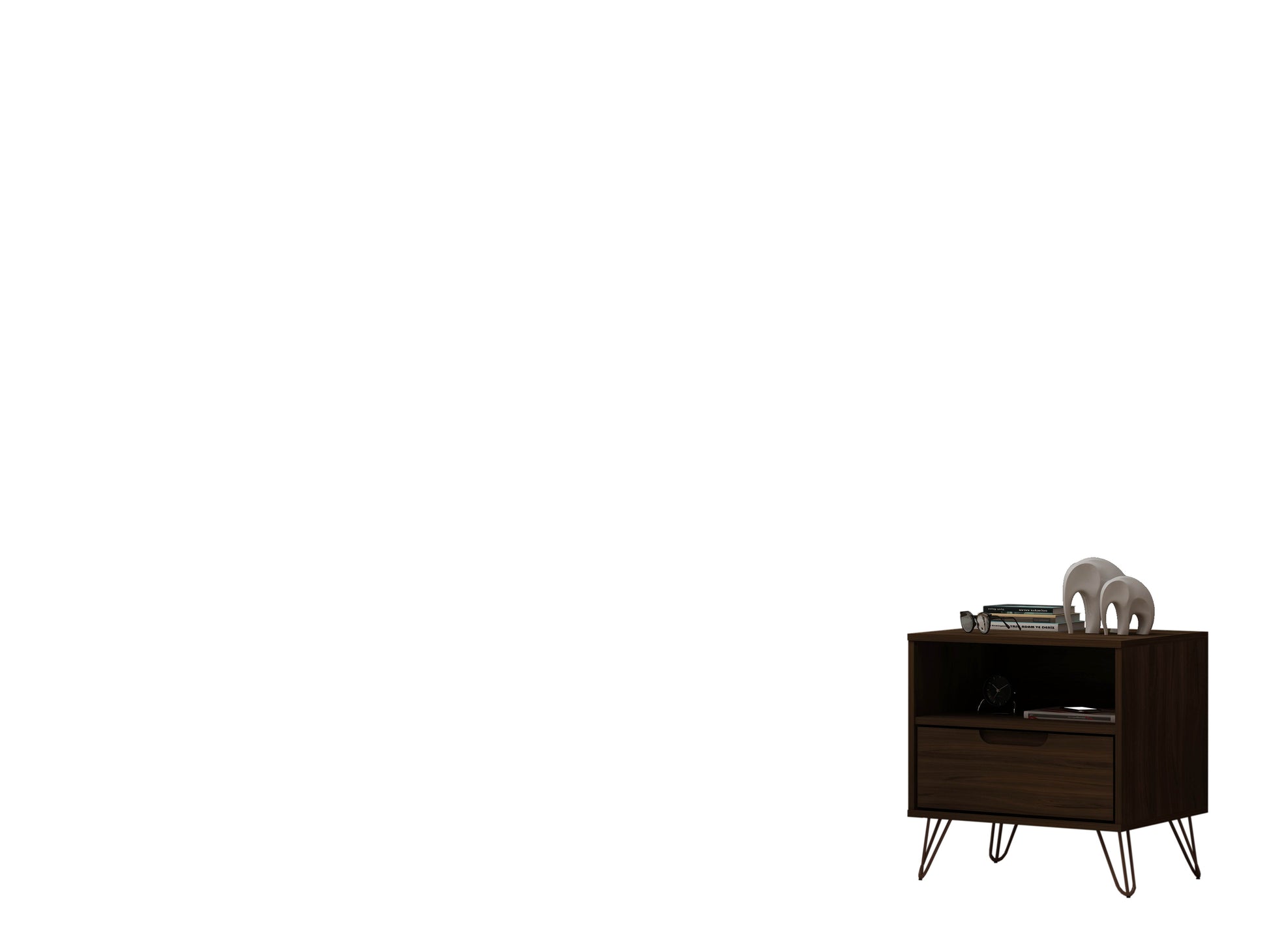Rockefeller 1.0 Nightstand in Brown - Ornate Home
