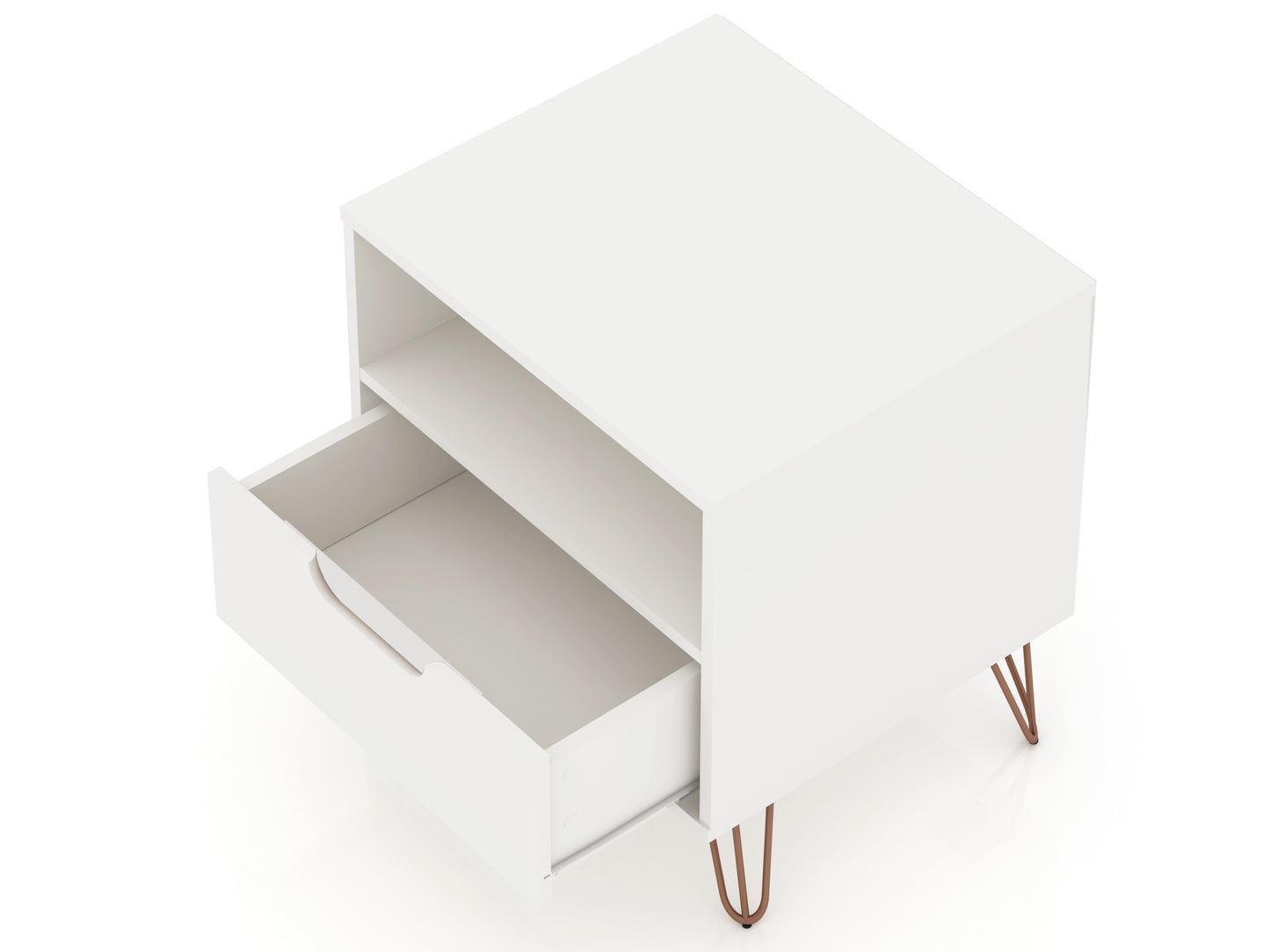 Rockefeller 1.0 Nightstand in White - Ornate Home