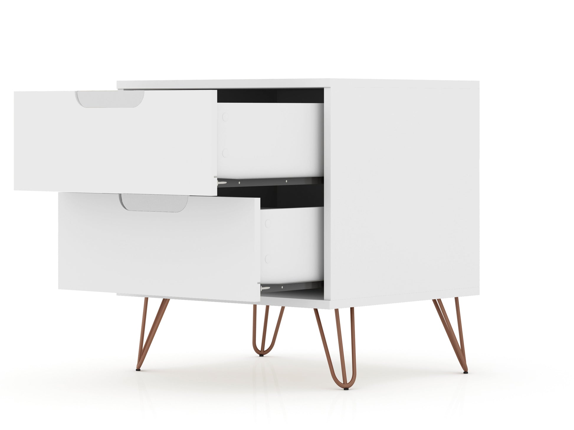 Rockefeller 2.0 Nightstand in White - Ornate Home