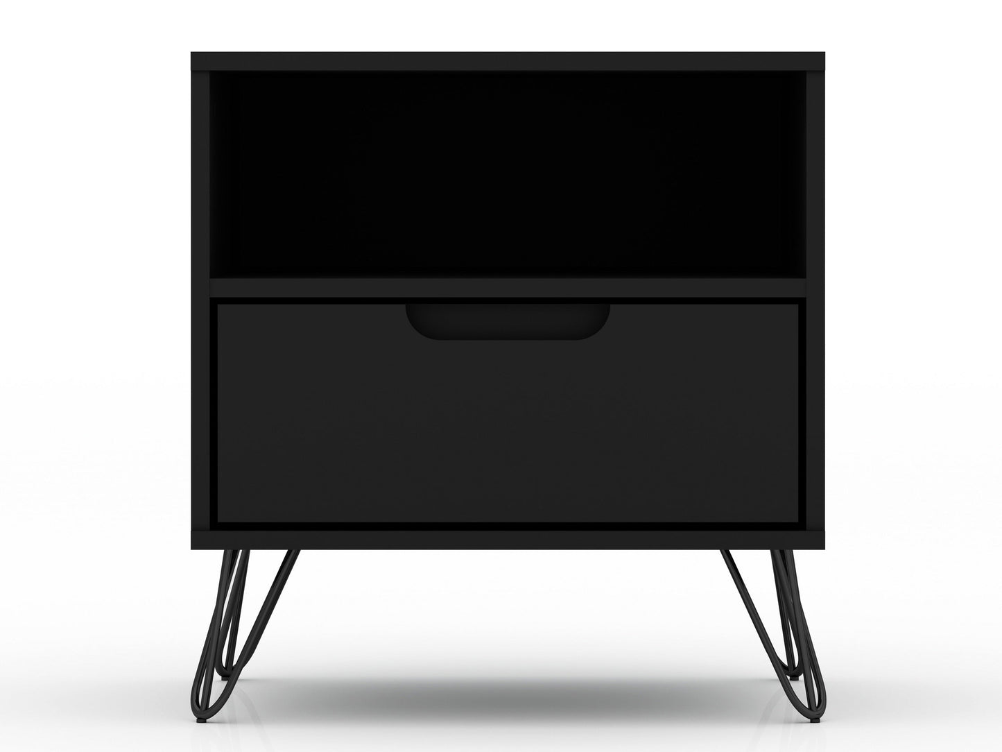 Rockefeller Nightstand 1.0 in Black (set of 2) - Ornate Home