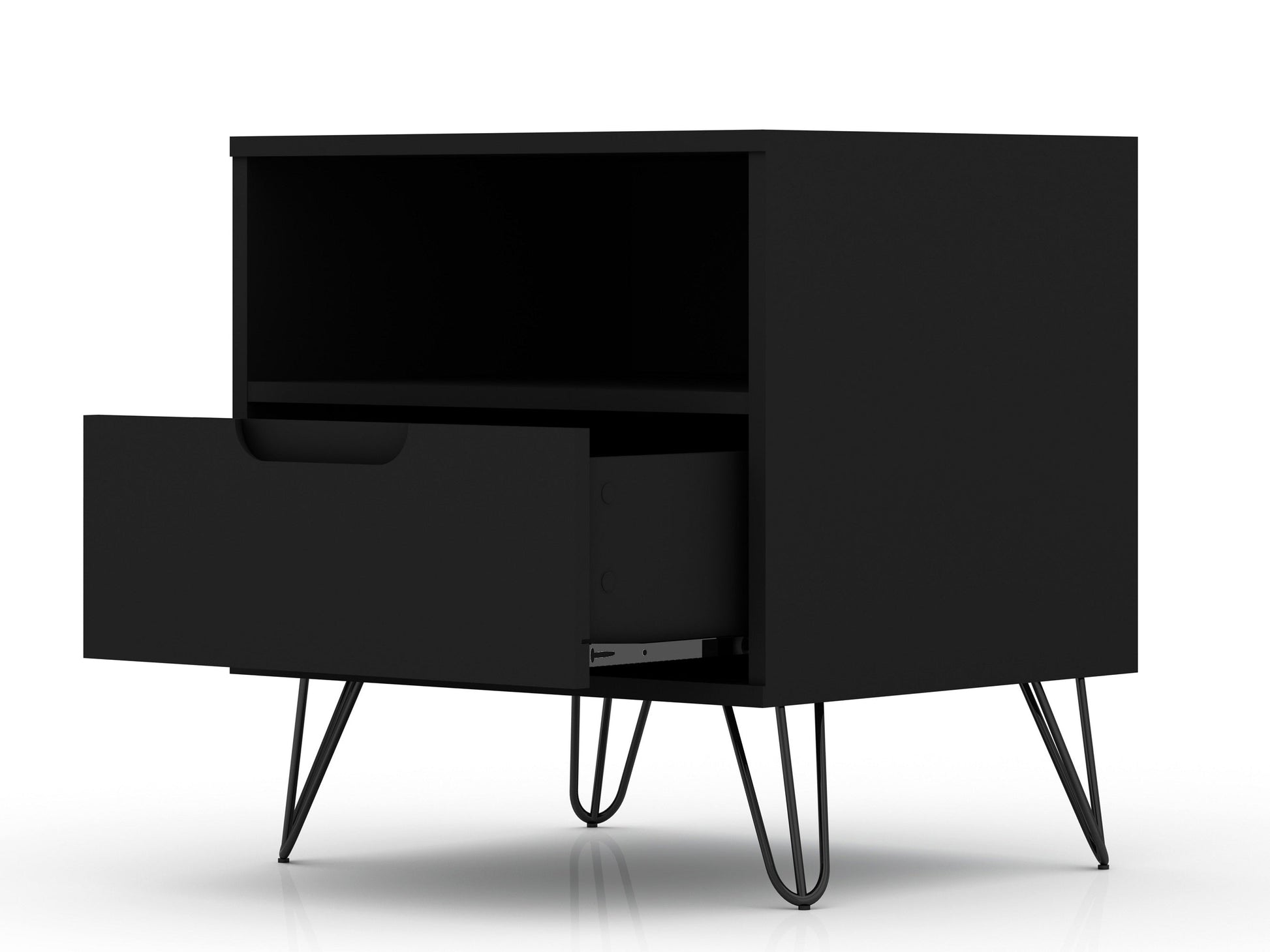 Rockefeller Nightstand 1.0 in Black (set of 2) - Ornate Home