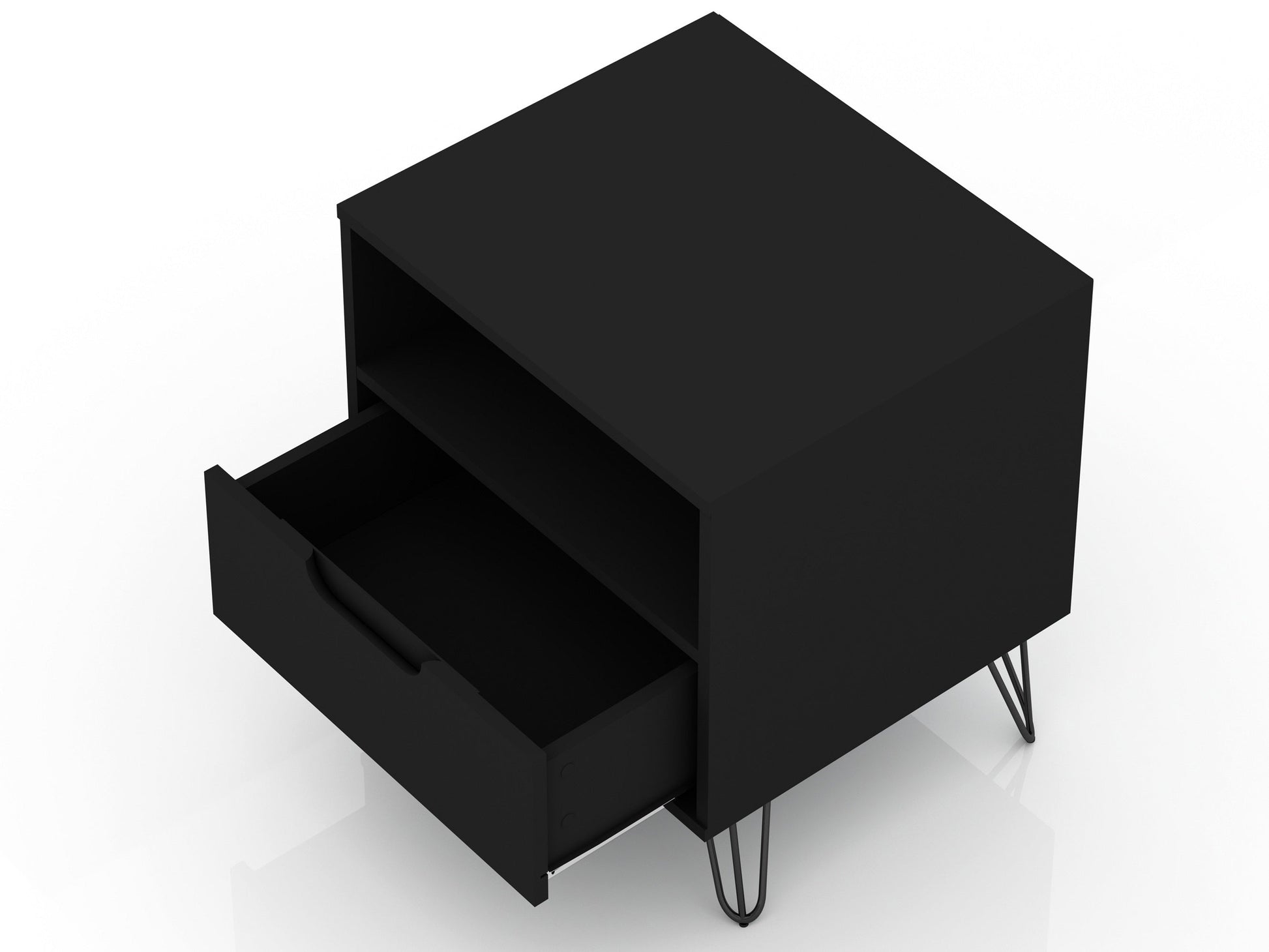 Rockefeller Nightstand 1.0 in Black (set of 2) - Ornate Home