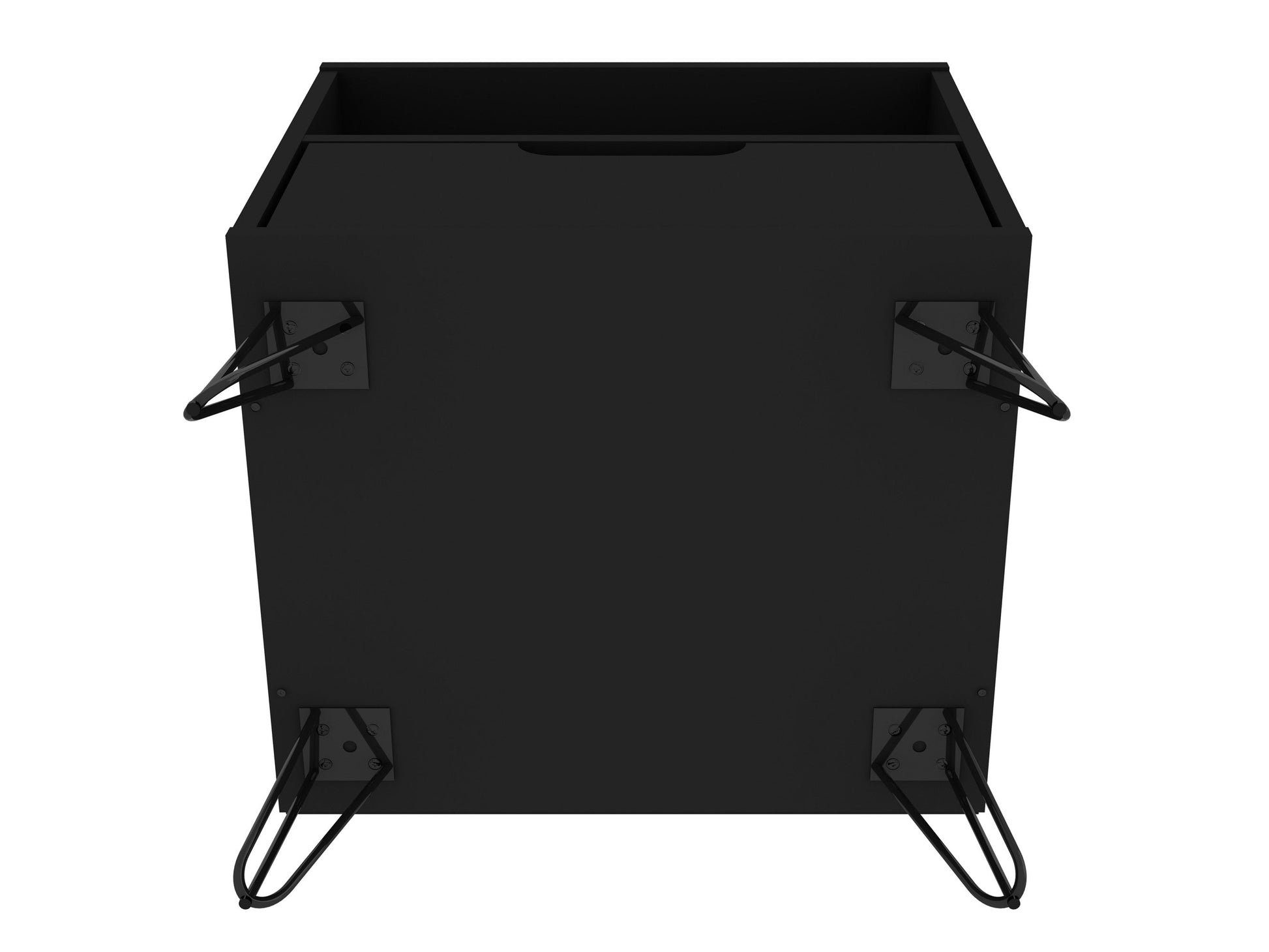 Rockefeller Nightstand 1.0 in Black (set of 2) - Ornate Home
