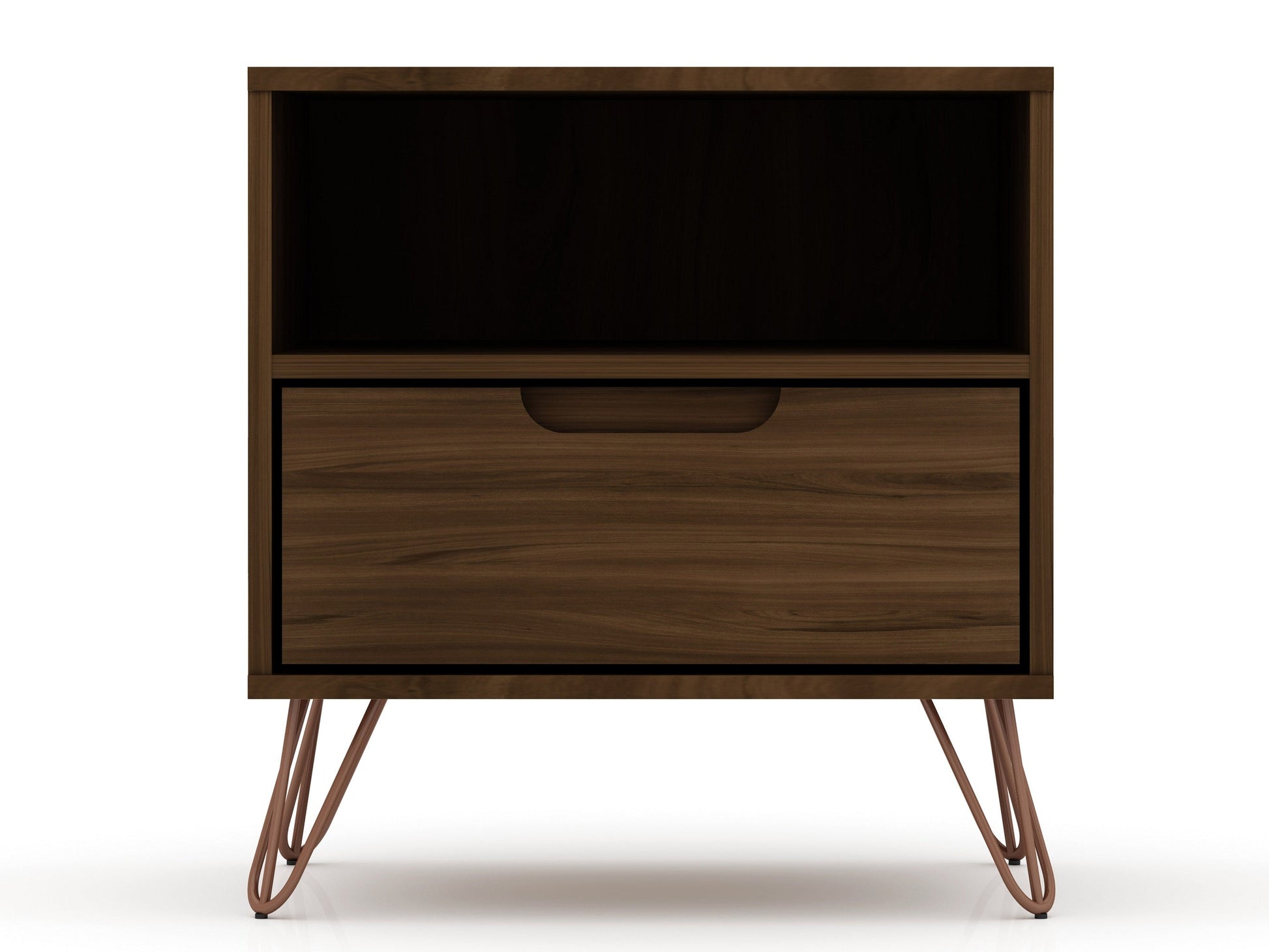 Rockefeller Nightstand 1.0 in Brown (set of 2) - Ornate Home