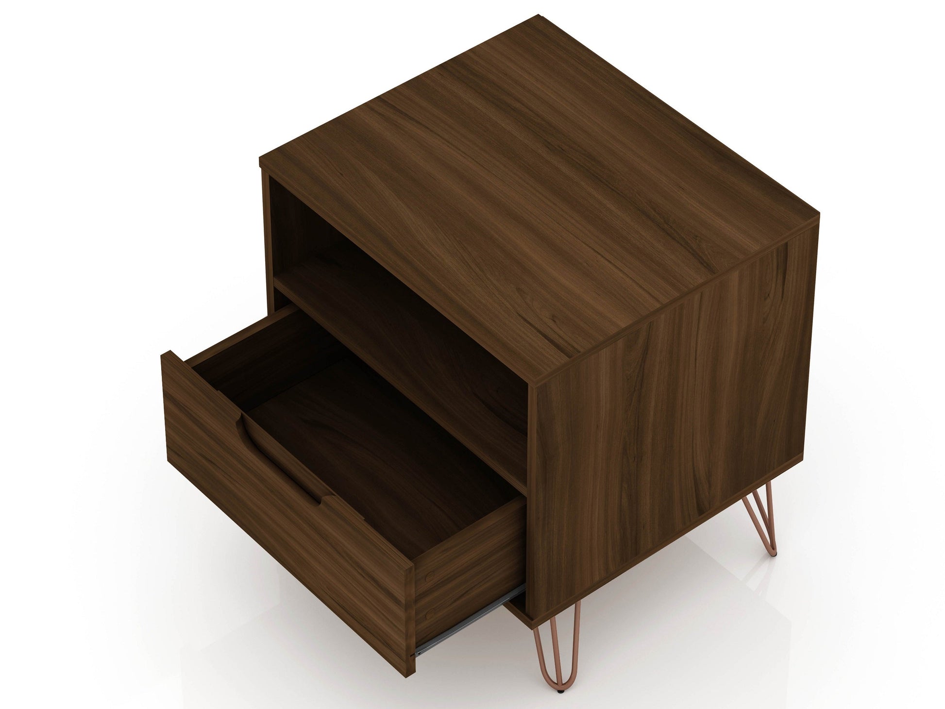 Rockefeller Nightstand 1.0 in Brown (set of 2) - Ornate Home