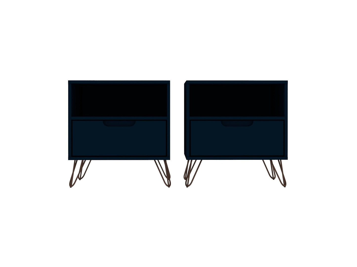 Rockefeller Nightstand 1.0 in Tatiana Midnight Blue (set of 2) - Ornate Home
