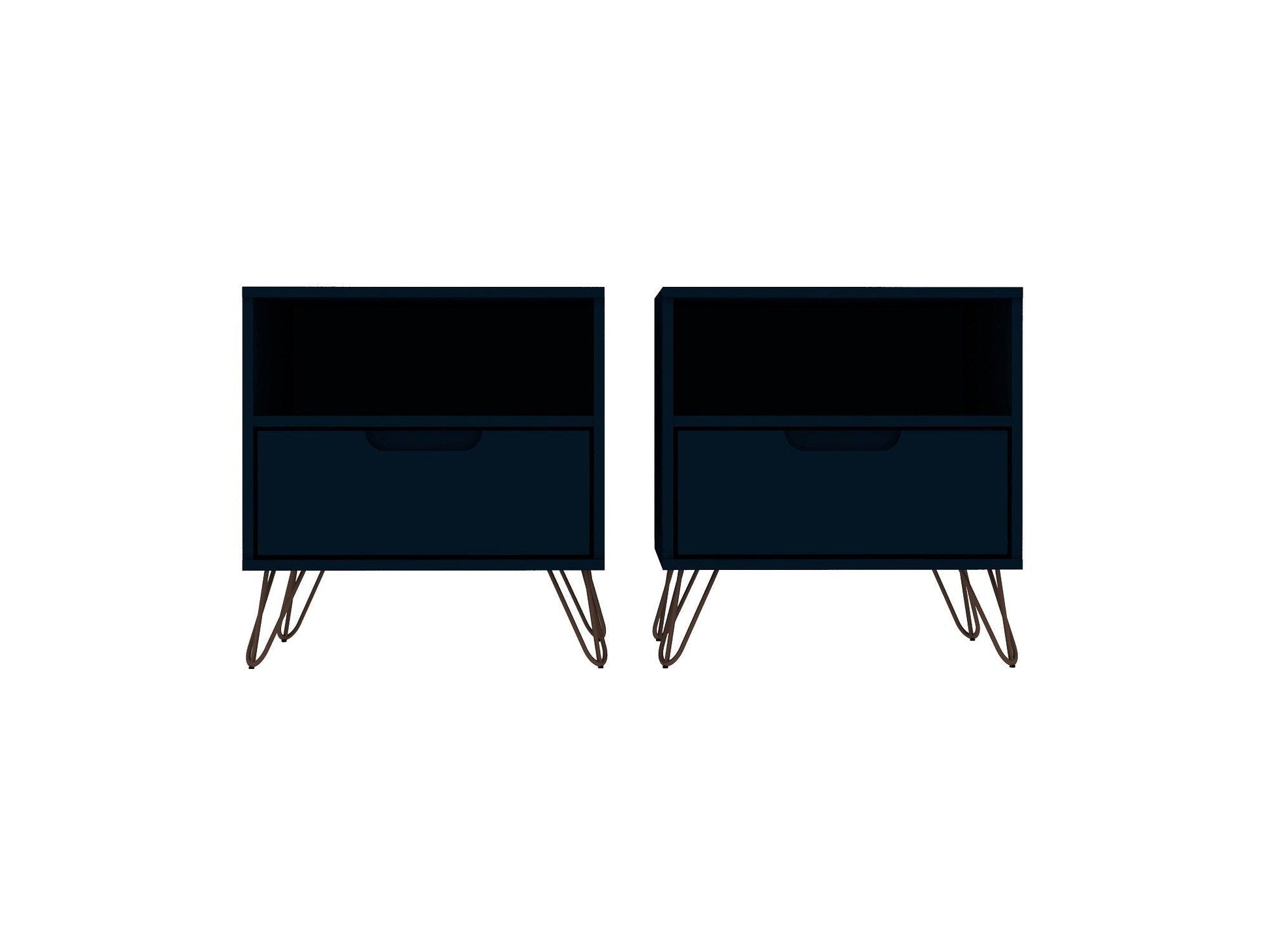 Rockefeller Nightstand 1.0 in Tatiana Midnight Blue (set of 2) - Ornate Home