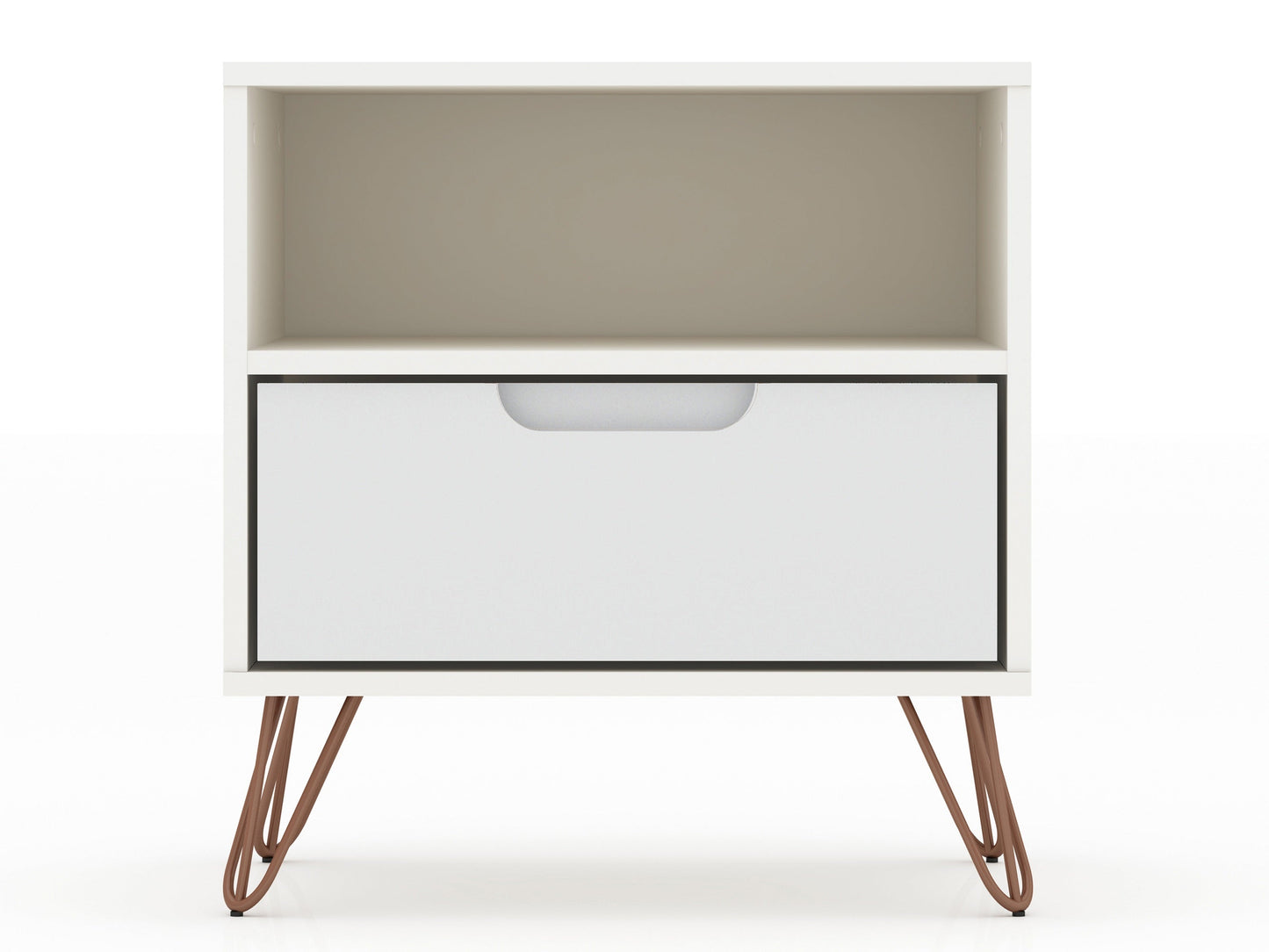 Rockefeller Nightstand 1.0 in White (set of 2) - Ornate Home