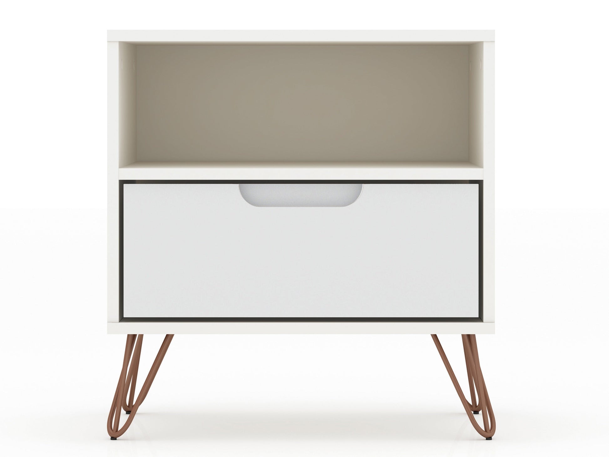 Rockefeller Nightstand 1.0 in White (set of 2) - Ornate Home