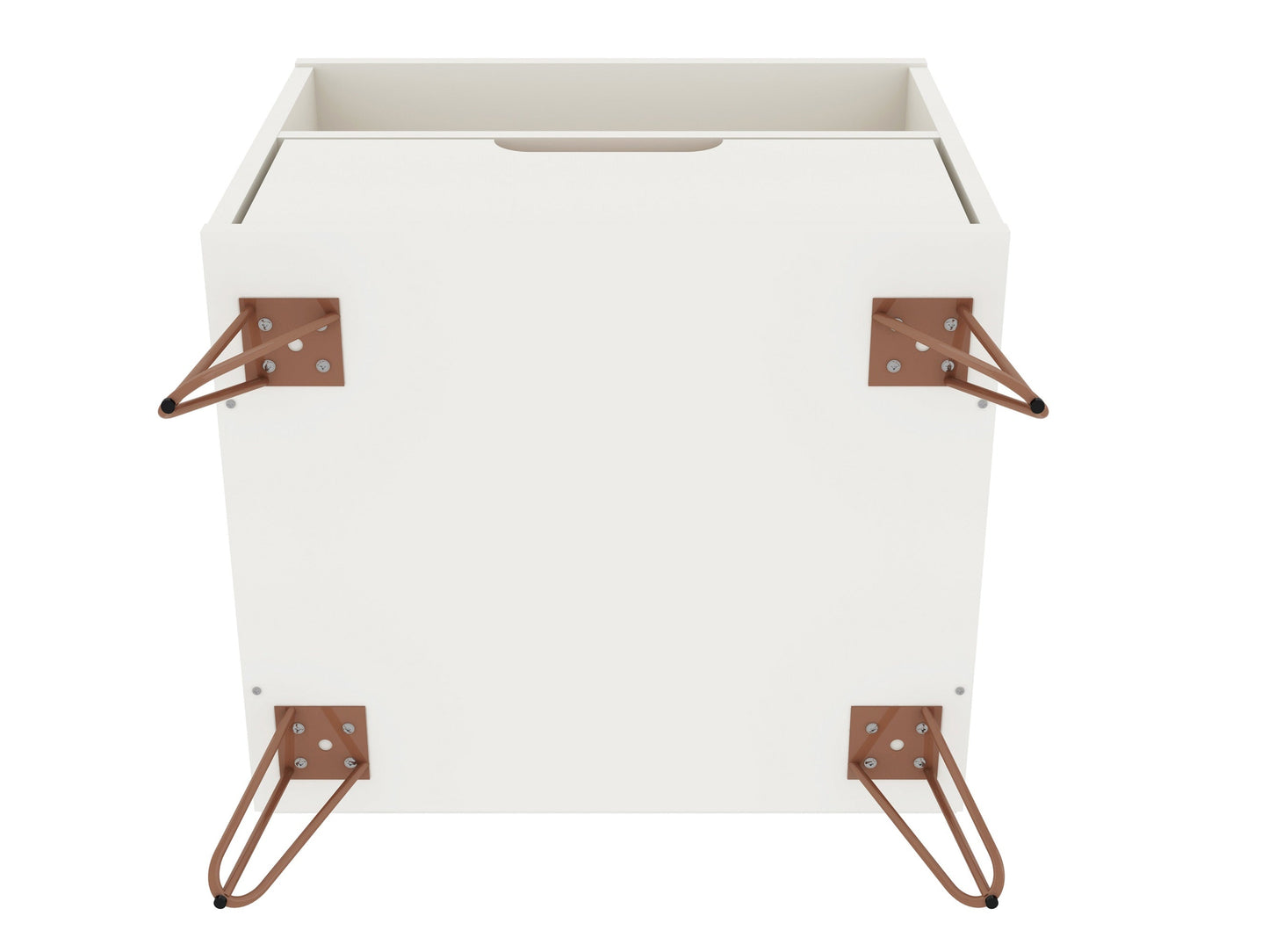 Rockefeller Nightstand 1.0 in White (set of 2) - Ornate Home