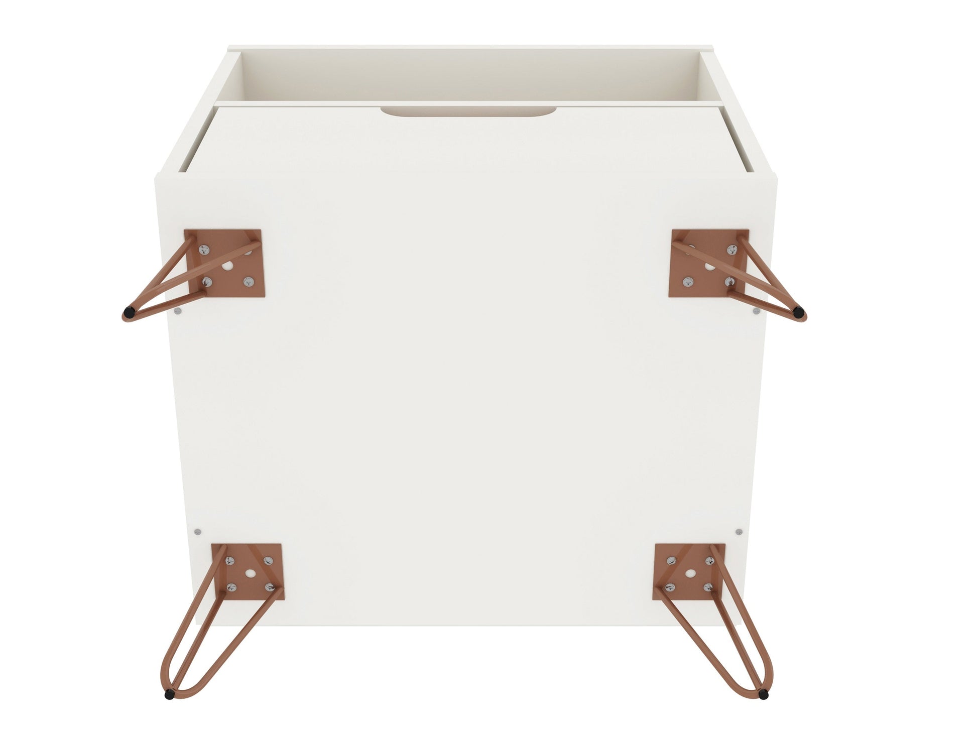 Rockefeller Nightstand 1.0 in White (set of 2) - Ornate Home