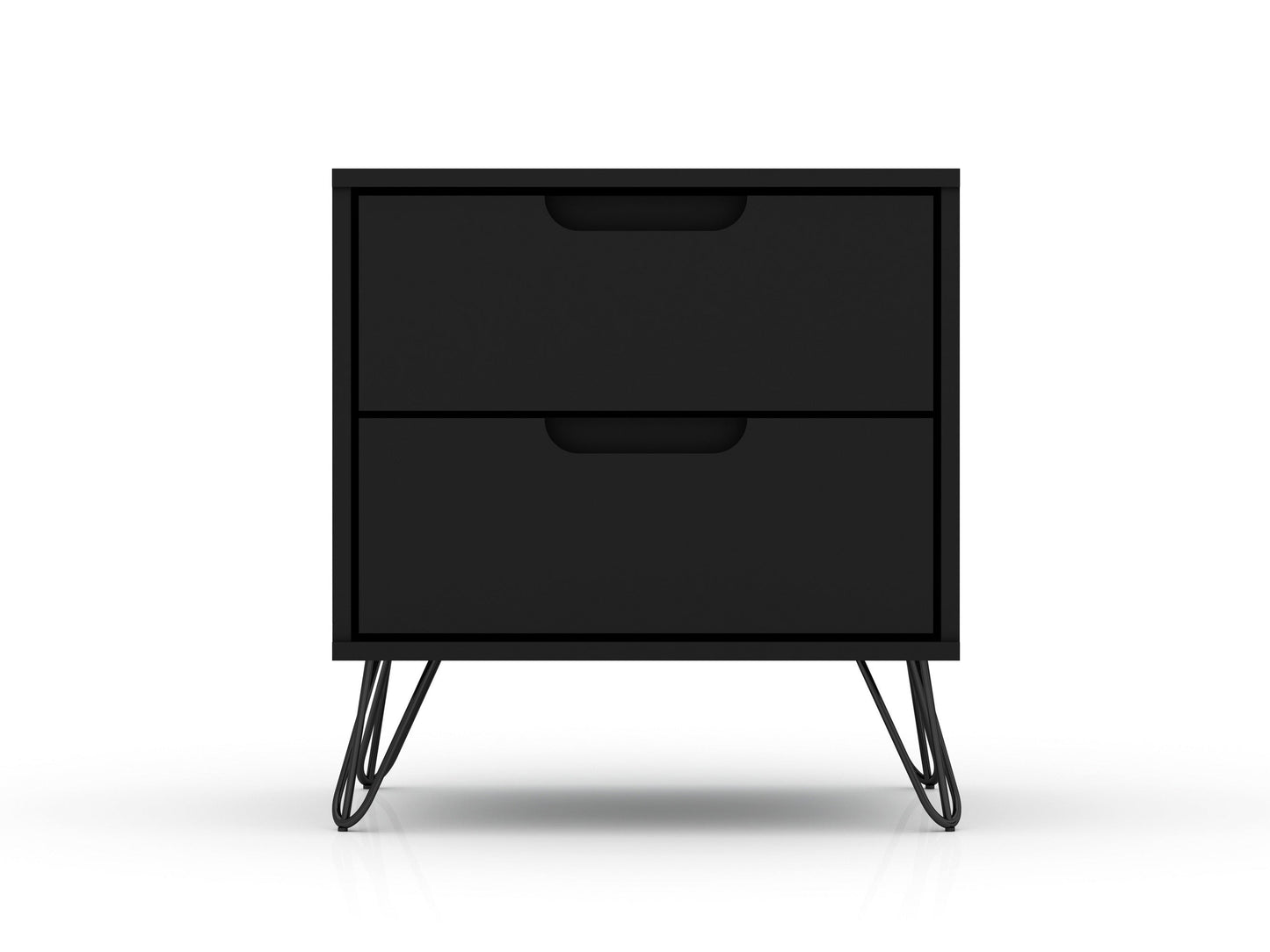 Rockefeller Nightstand 2.0 in Black (set of 2) - Ornate Home