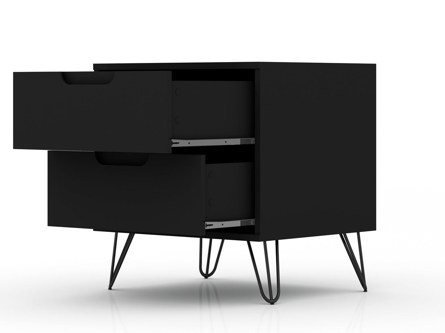 Rockefeller Nightstand 2.0 in Black (set of 2) - Ornate Home