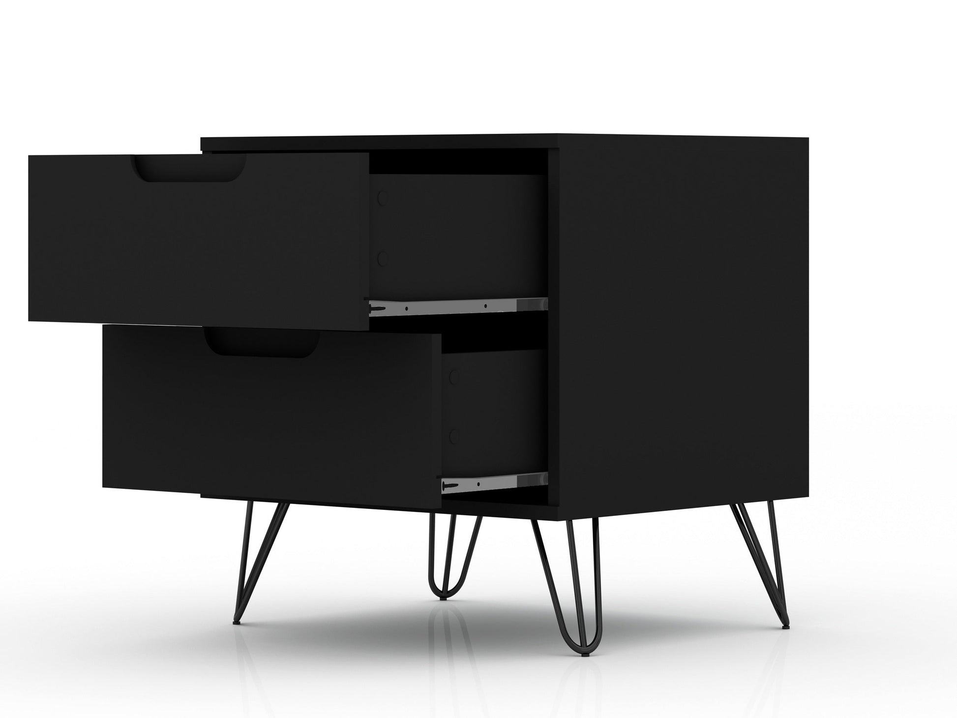 Rockefeller Nightstand 2.0 in Black (set of 2) - Ornate Home